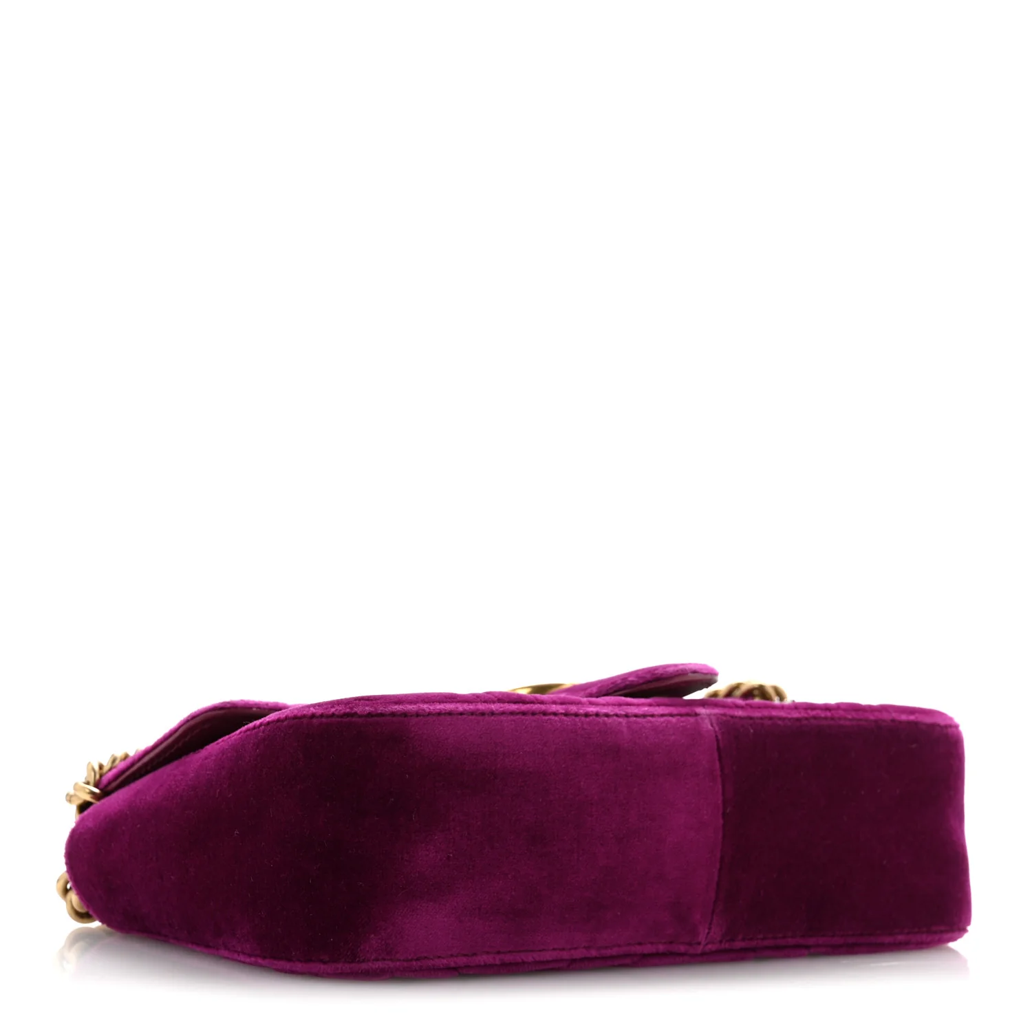Velvet Matelasse Embroidered Mini GG Marmont Shoulder Bag Bordeaux - Top Club
