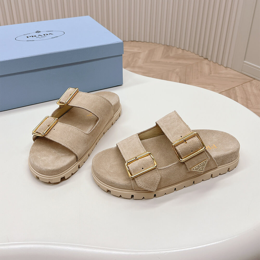 PRADA Suede strap slides - Top Club