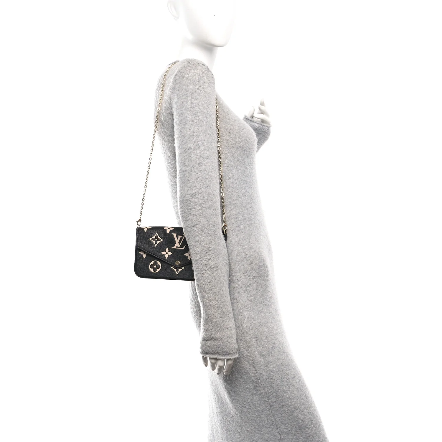 Empreinte Monogram Giant Felicie Pochette Black Beige - Top Club