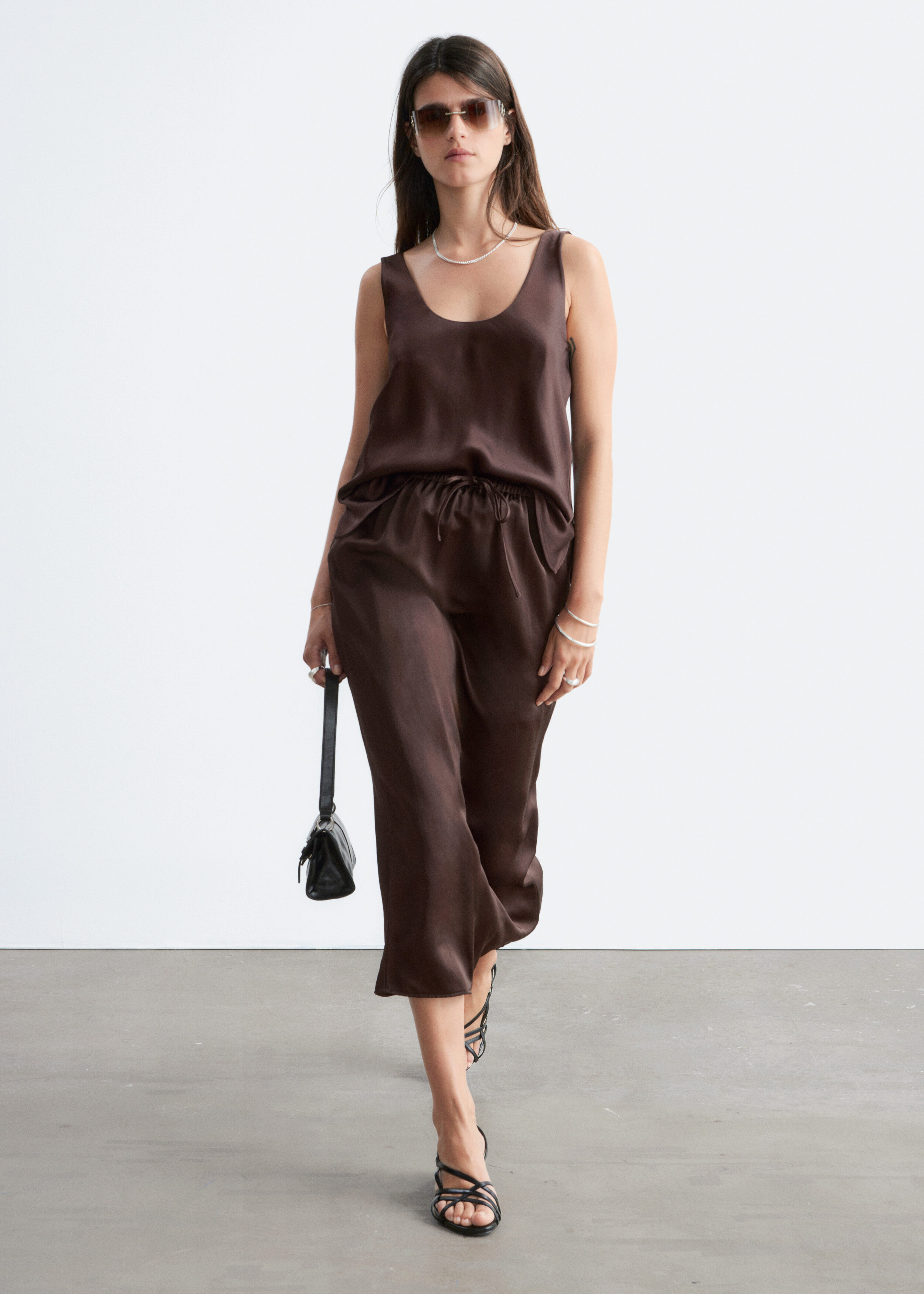 & Other Stories DRAWSTRING MIDI SKIRT
