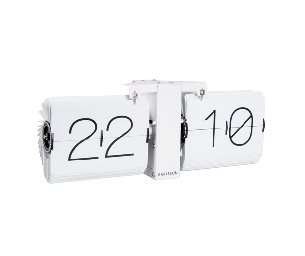 Flip clock No Case white, matt white stand