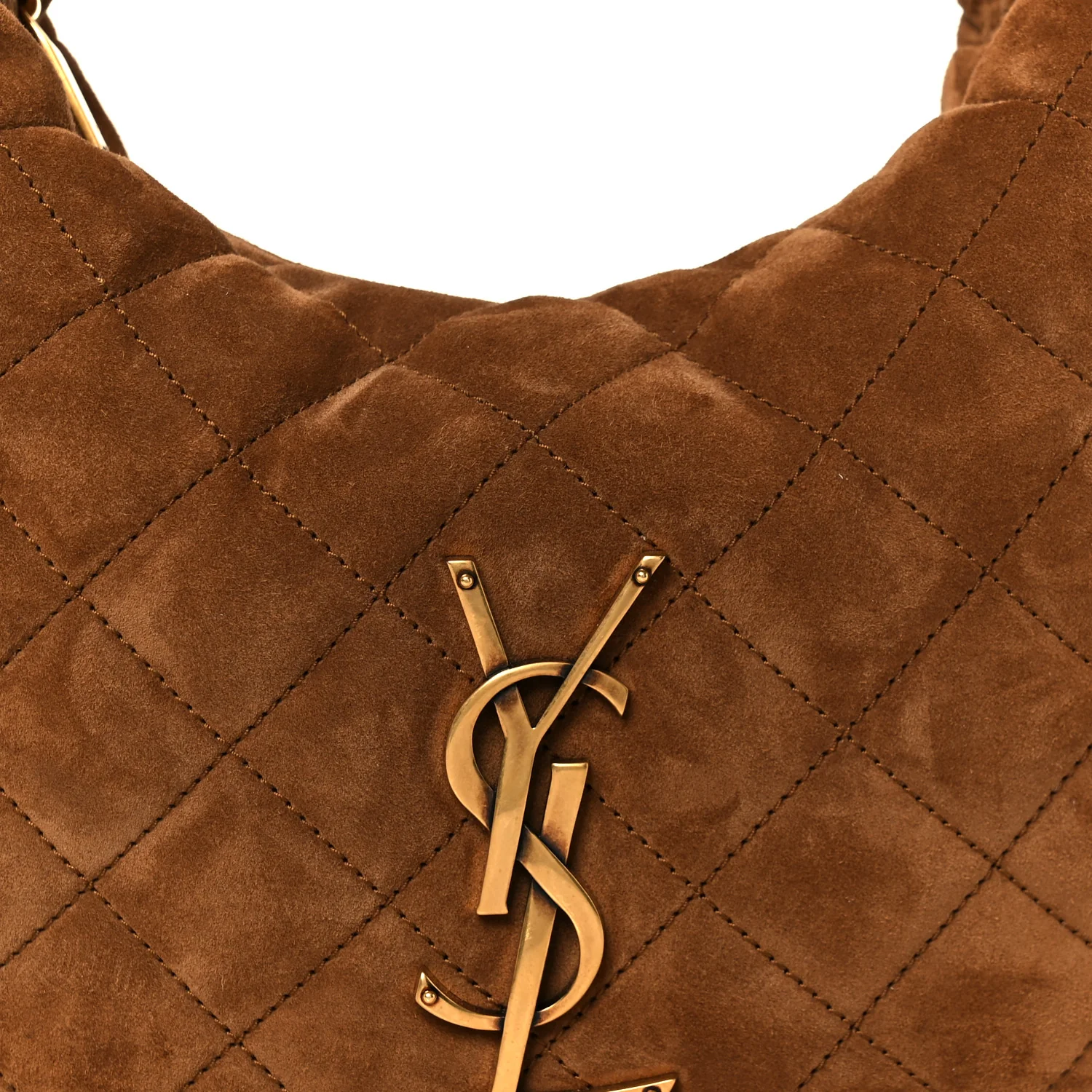 Suede Quilted Icarino Bag Cognac - Top Club