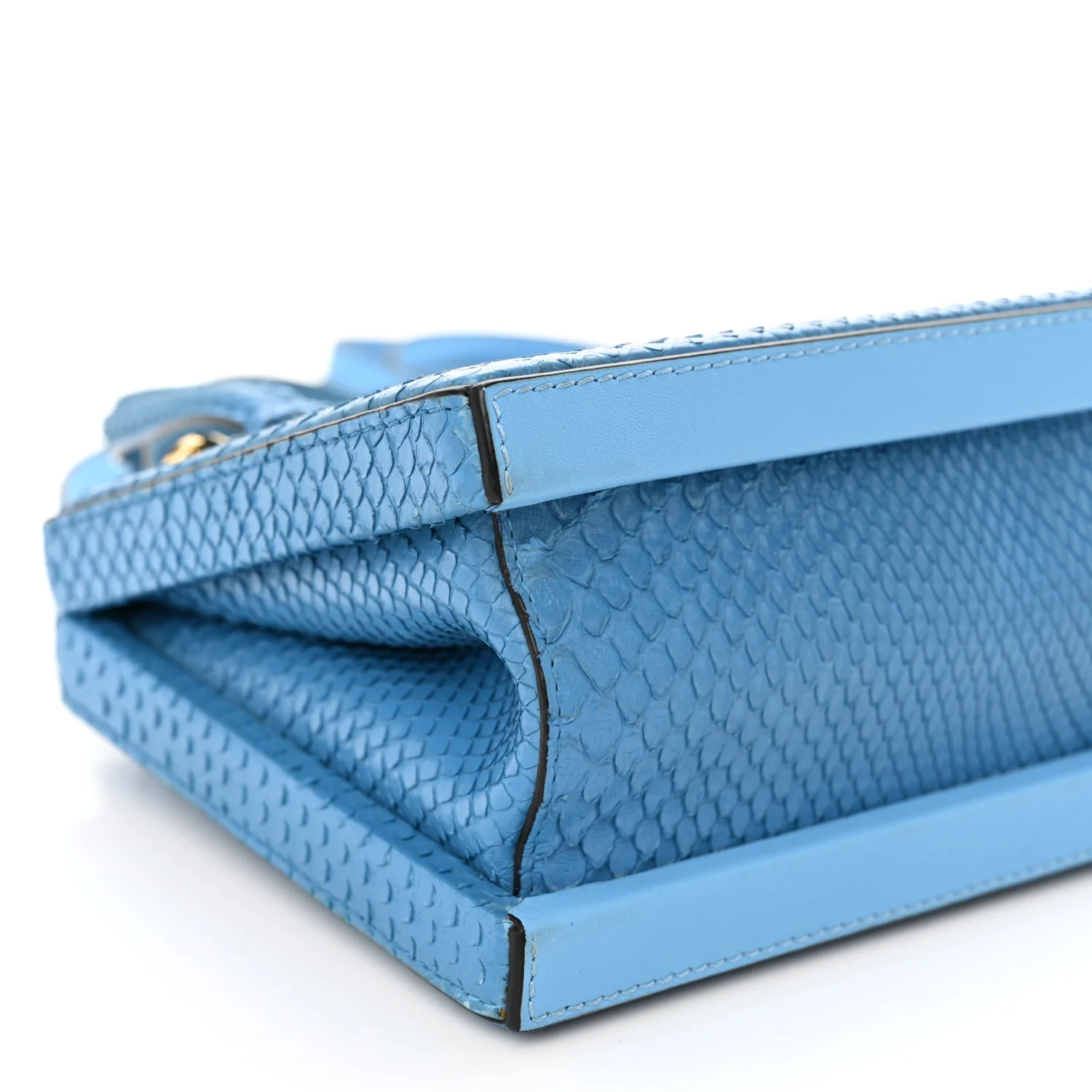 Snakeskin Small Postal Bag Sky Blue - Top Club