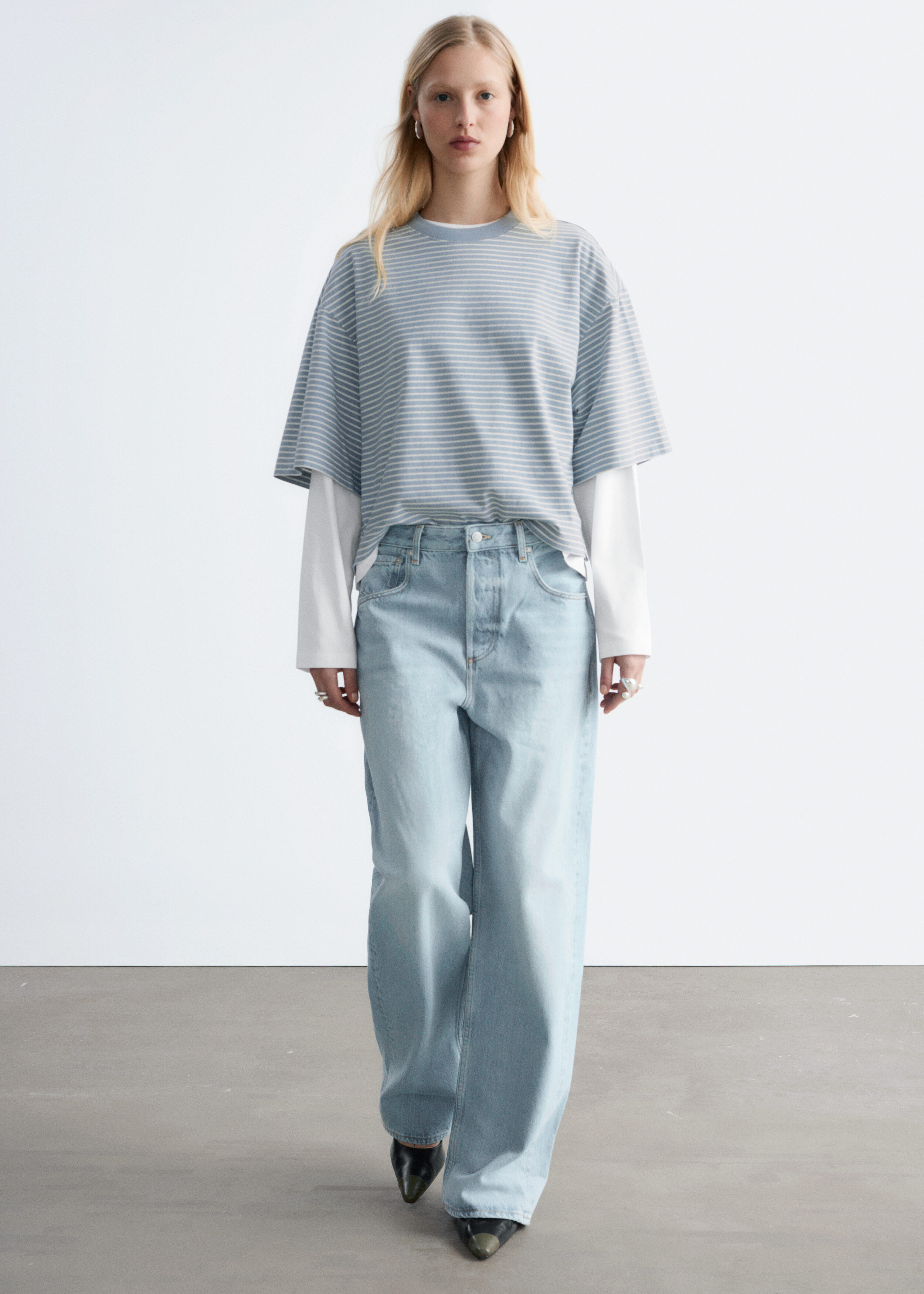 & Other Stories OVERSIZED STRIPED COTTON T-SHIRT