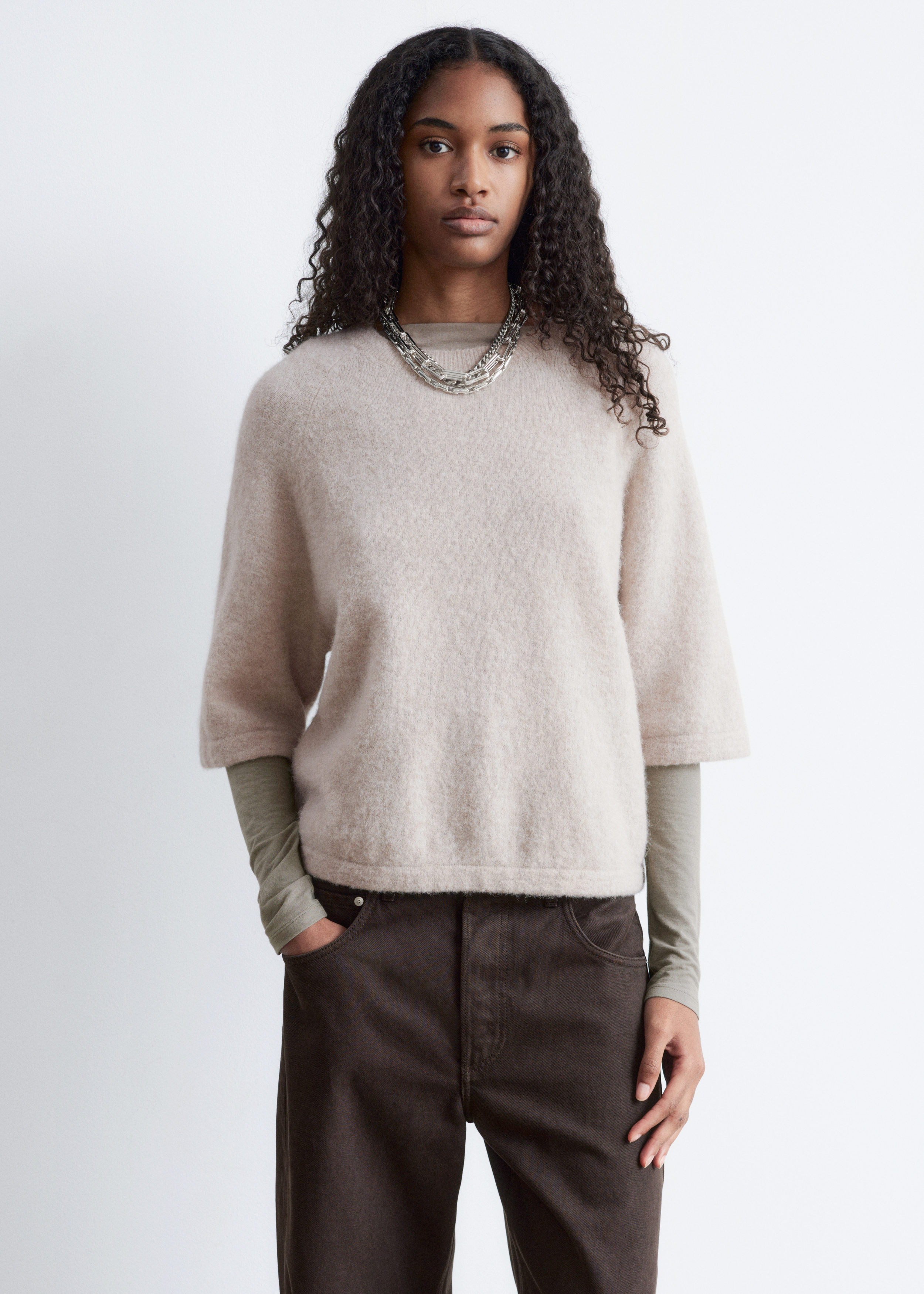& Other Stories ALPACA-BLEND KNITTED TOP