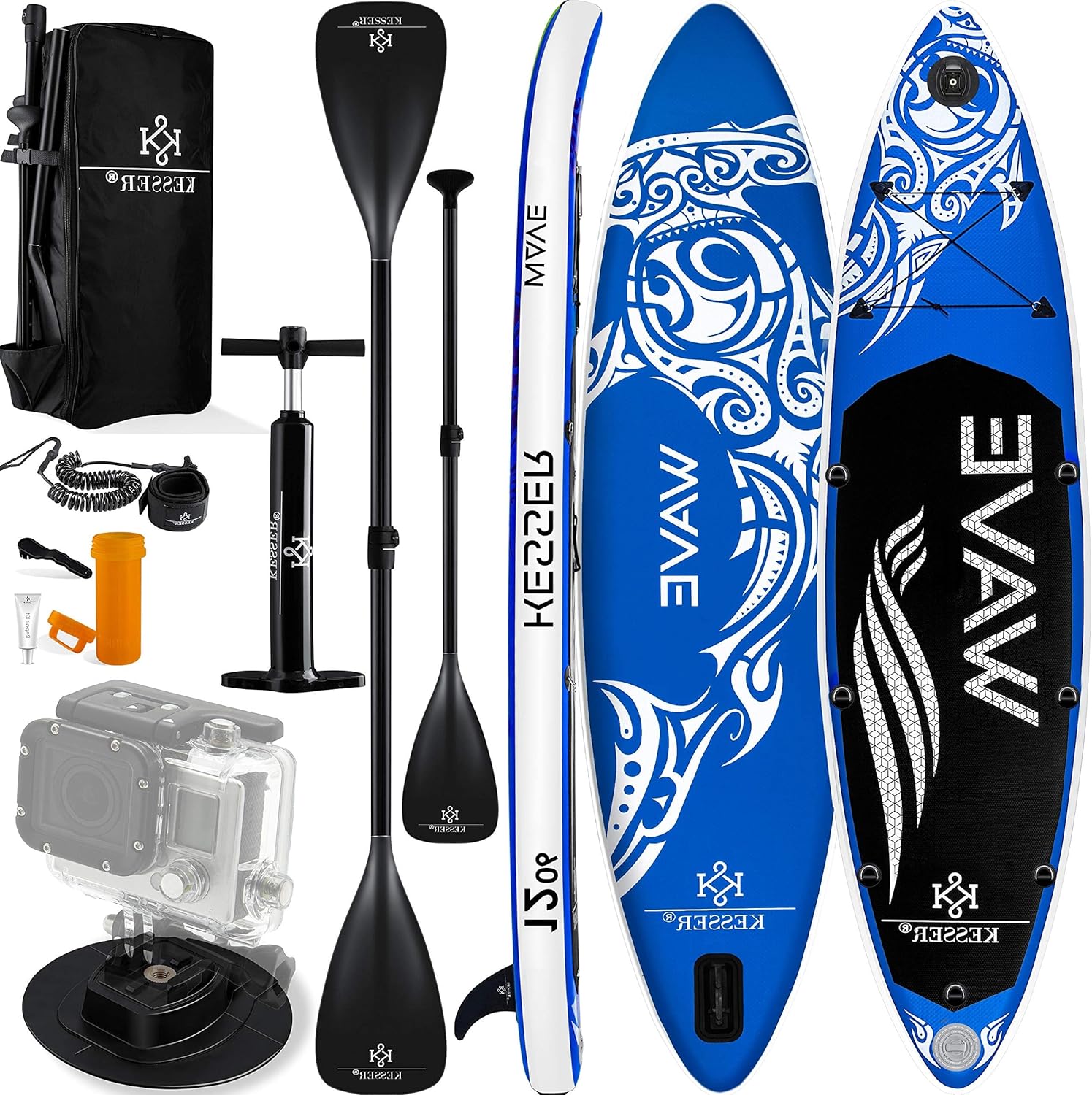KESSER® Tavola SUP Gonfiabile Set Tavola Stand Up Paddle Tavola da Surf Premium Sport Acquatici | 6 Pollici di Spessore | Accessori Completi | 130 kg