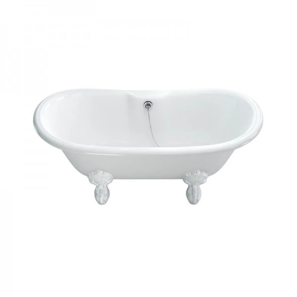 Art Nouveau bathtub natural stone freestanding 1700mm BCha white - freestanding retro antique bathtub
