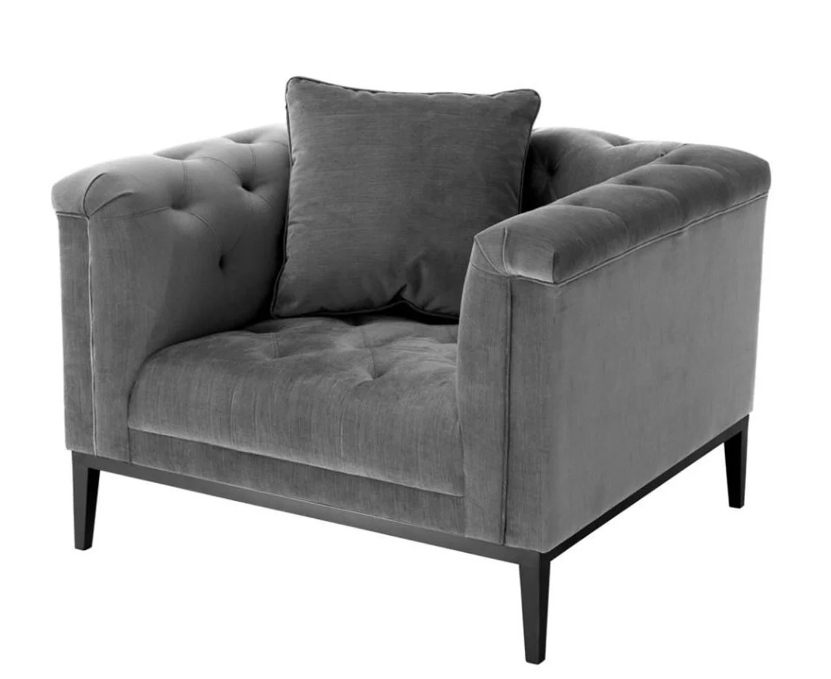 Luxury armchair gray - living room furniture