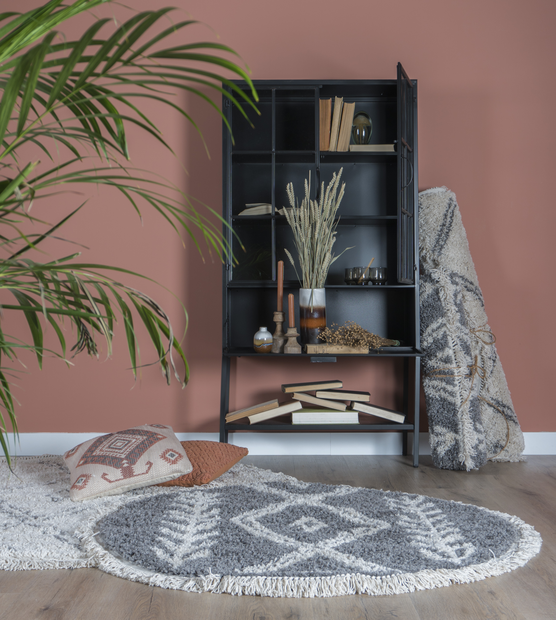 karpet Rabat grey 200cm rond