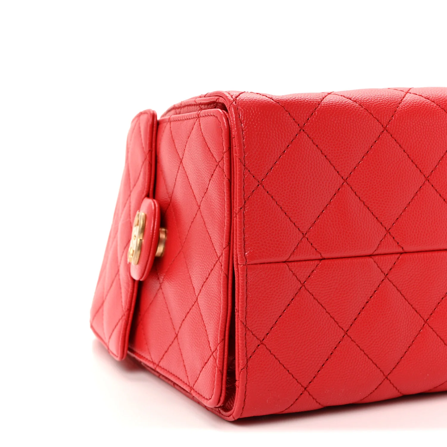 Caviar Quilted Small Chanel 25 Handbag Dark Red - Top Club