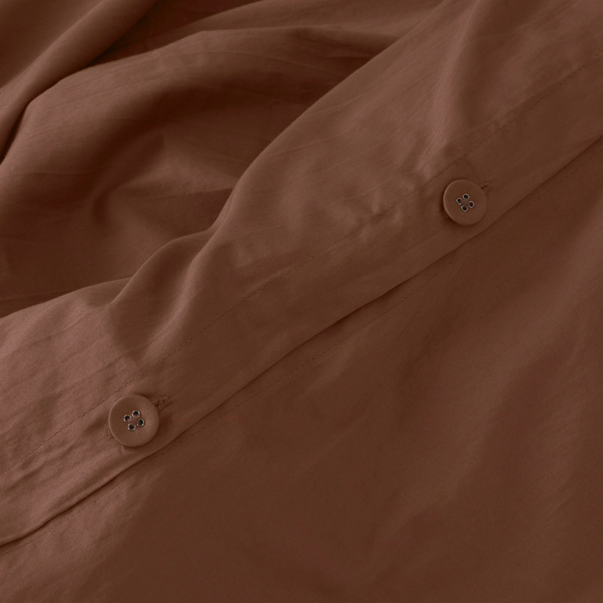 Dekbedovertrek Cotton Satin 240x220 cm dark brown