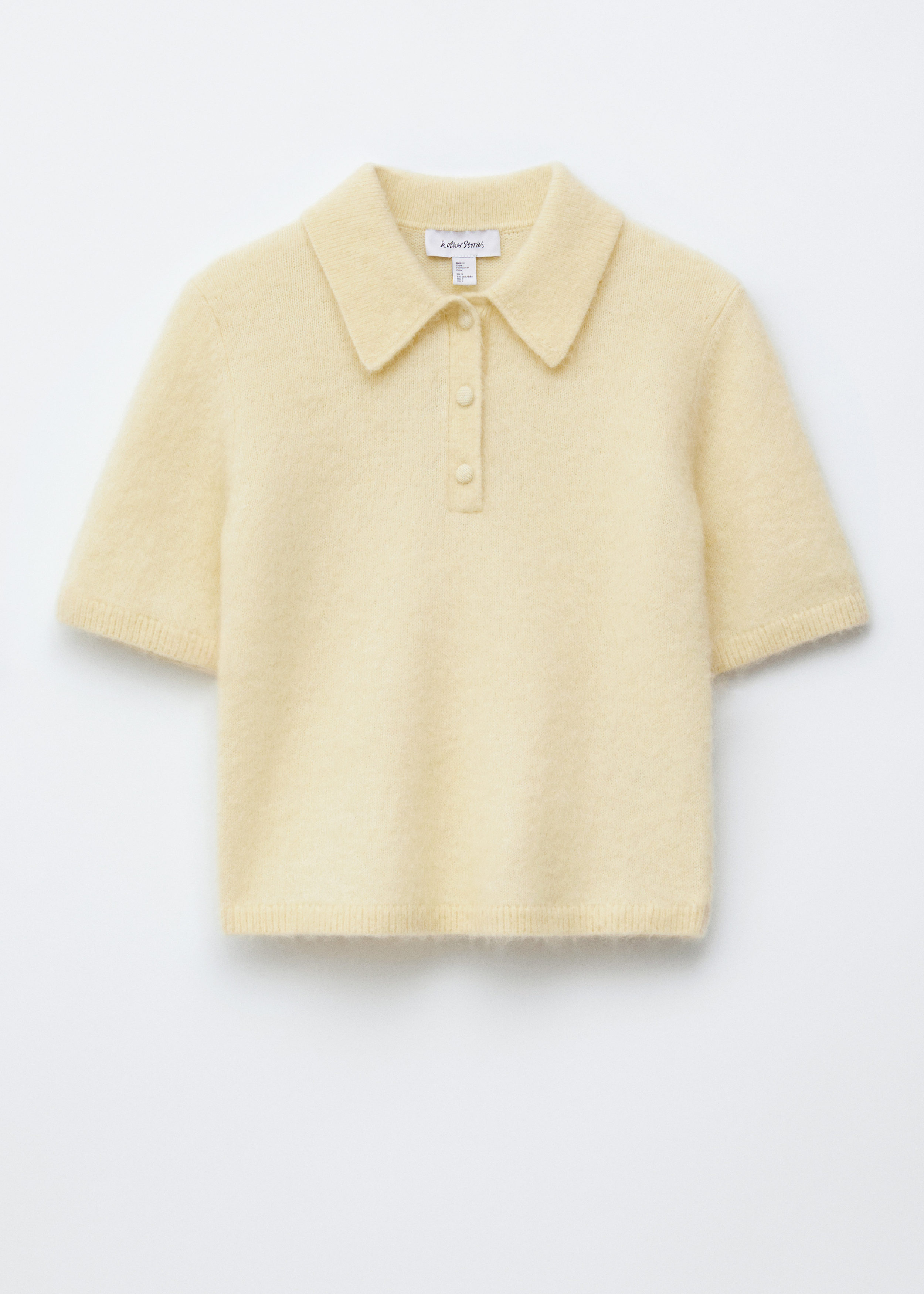 & Other Stories BRUSHED KNIT POLO T-SHIRT