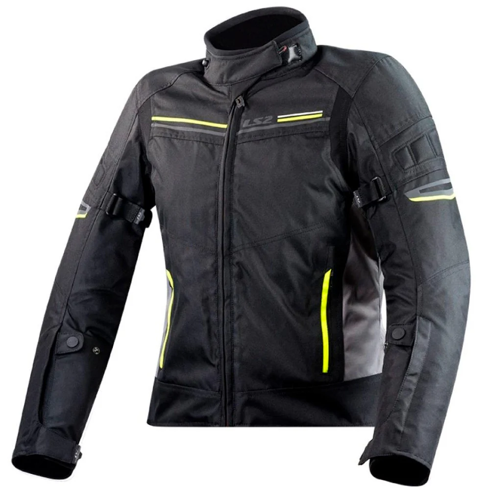 LS2 SHADOW JACKET BLACK / GRAY / YELLOW