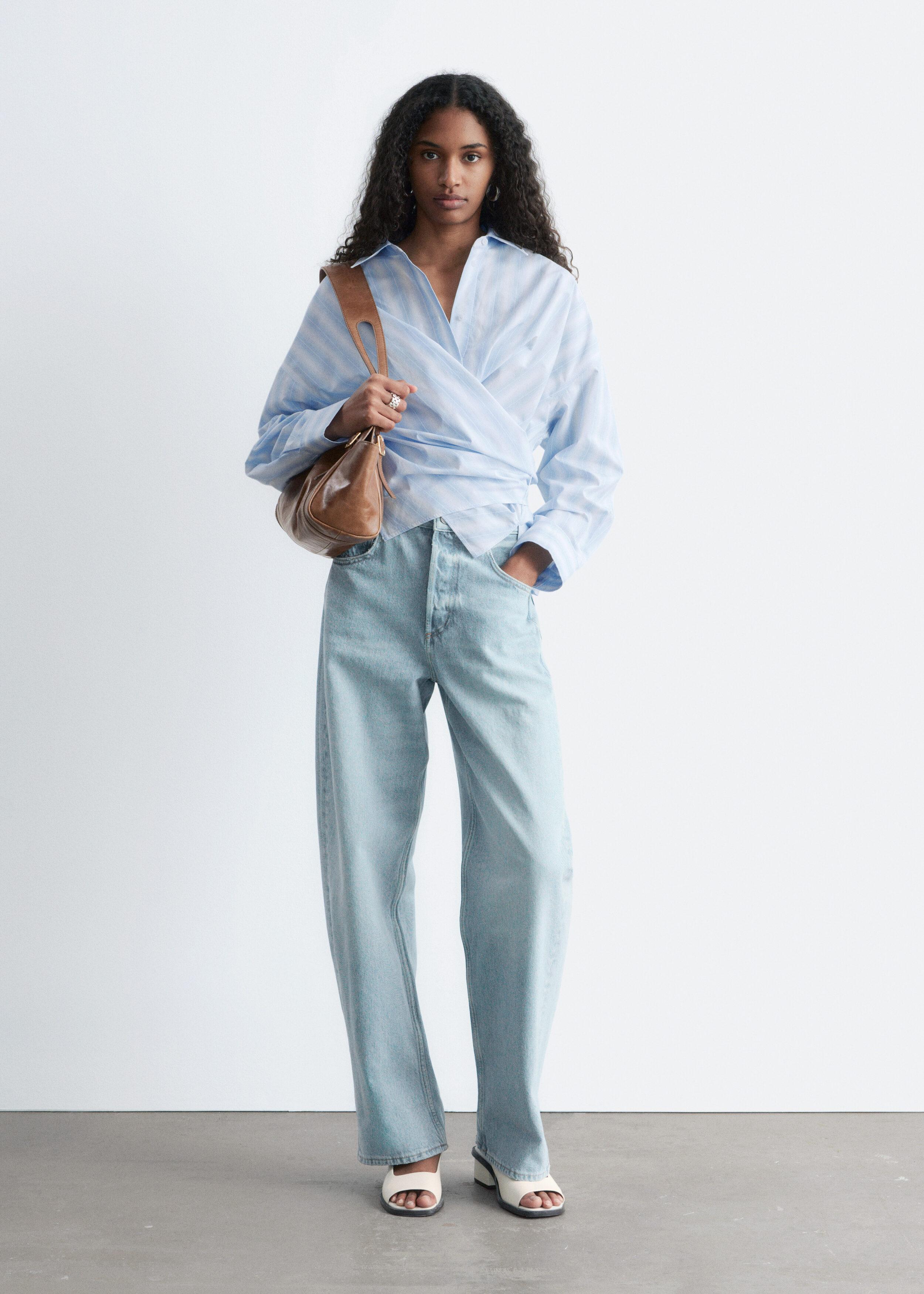 & Other Stories TIE-WAIST COTTON SHIRT