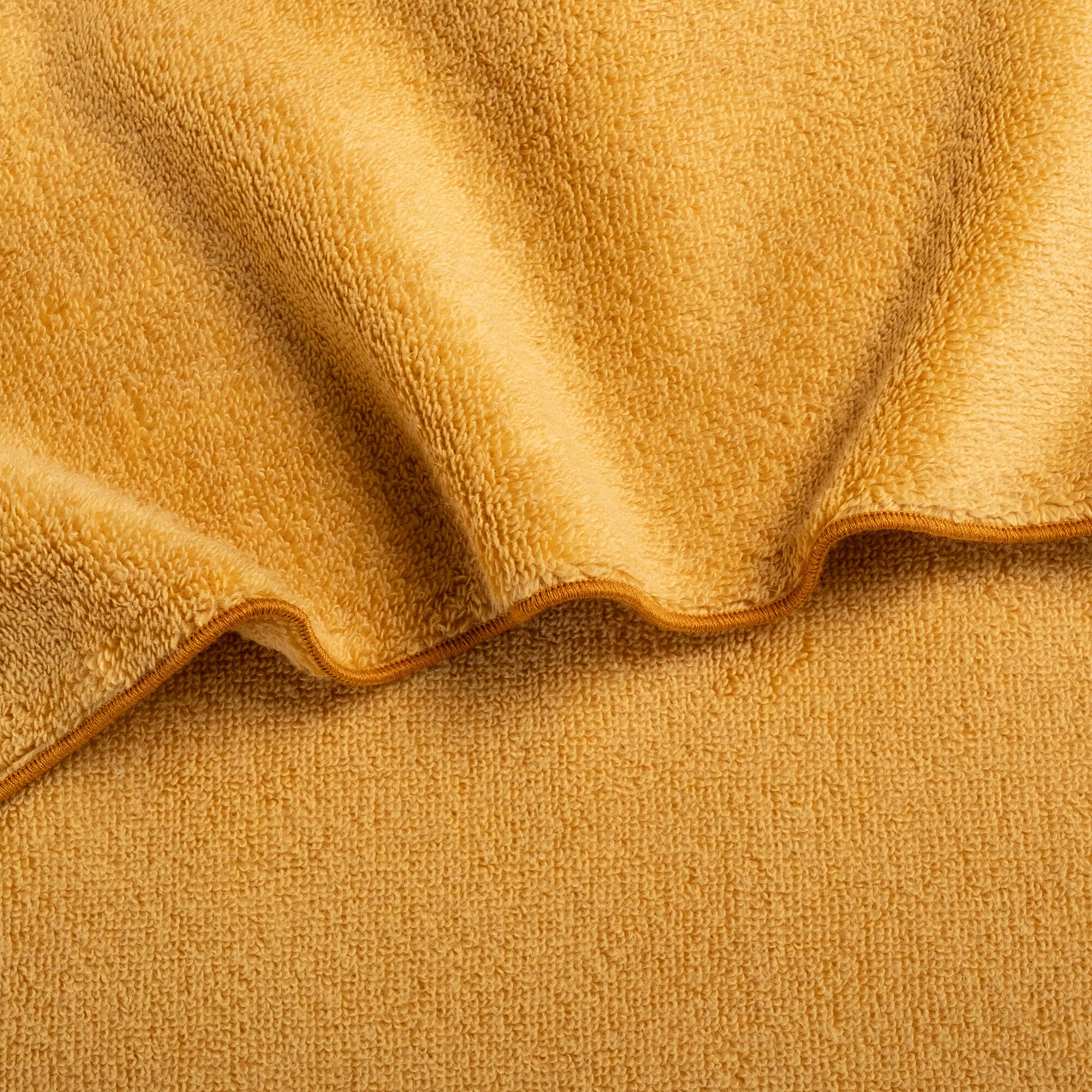 COME - Lot de 2 serviettes invité en coton 30x50cm - jaune blé