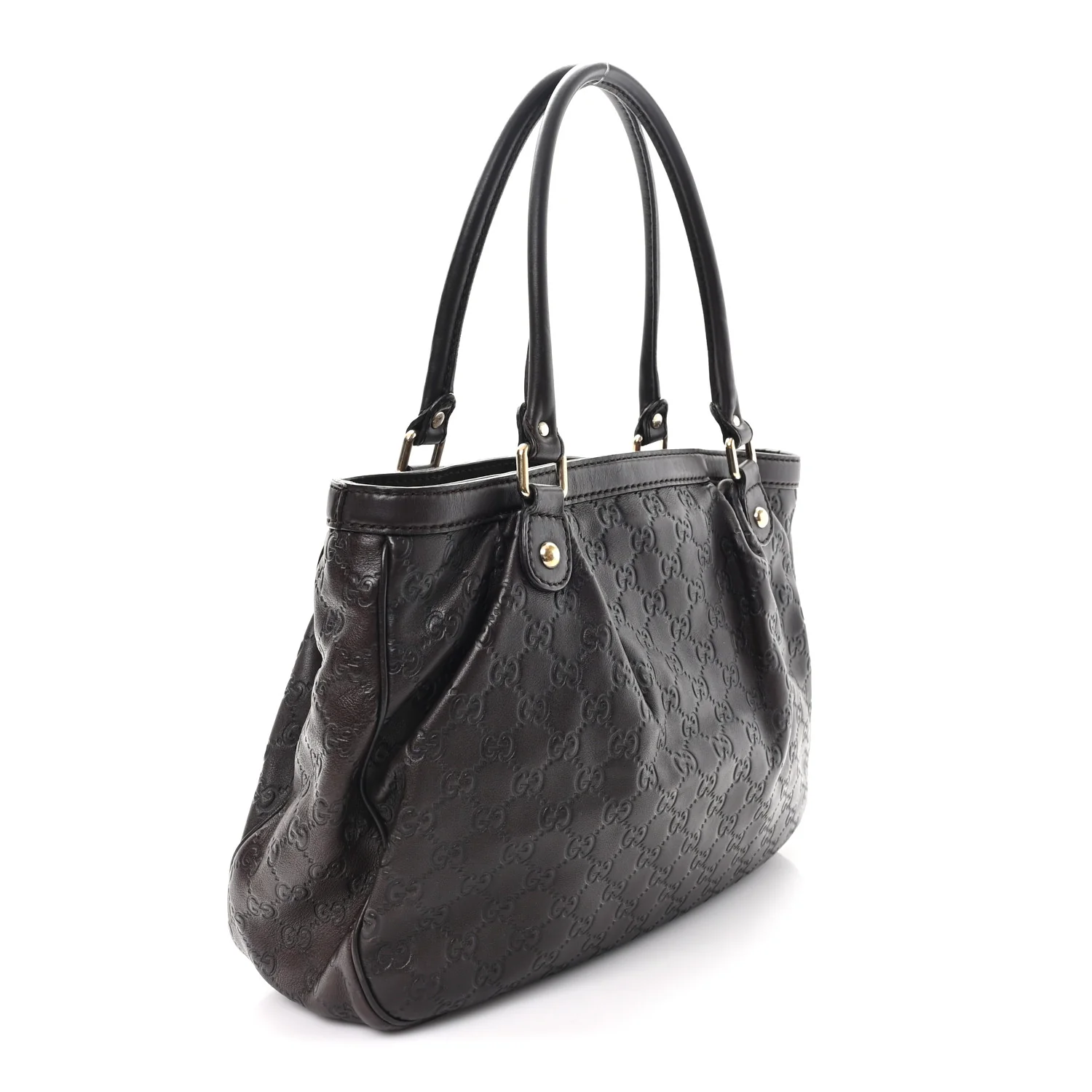 Guccissima Medium Sukey Top Handle Tote Chocolate - Top Club