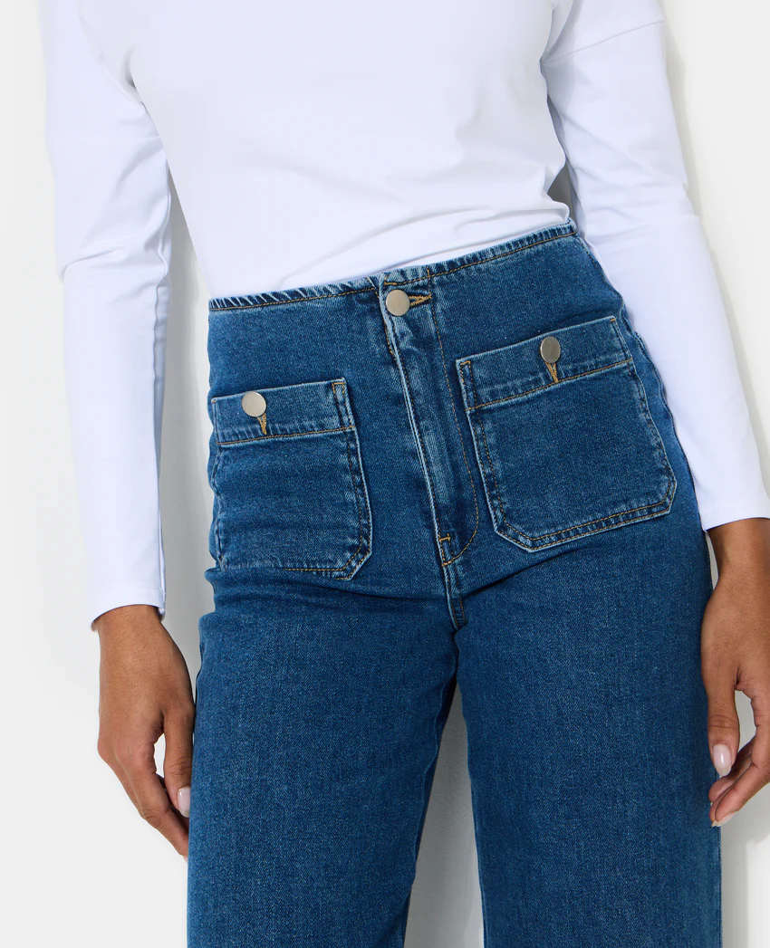 Pimkie Jean wide taille haute avec poches plaquées