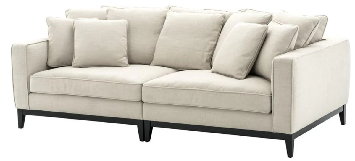 Living room sofa natural color 248 x 127 x H. 94 cm - luxury living room furniture