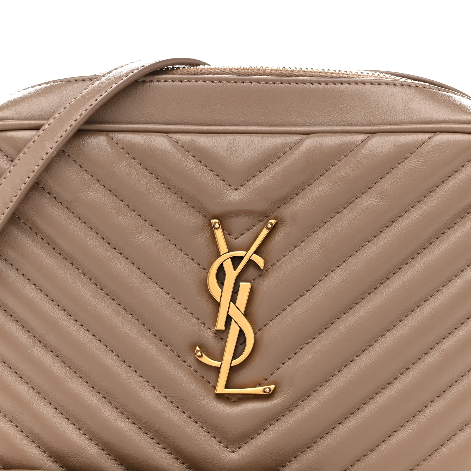 Calfskin Matelasse Monogram Lou Camera Bag Dark Beige - Top Club