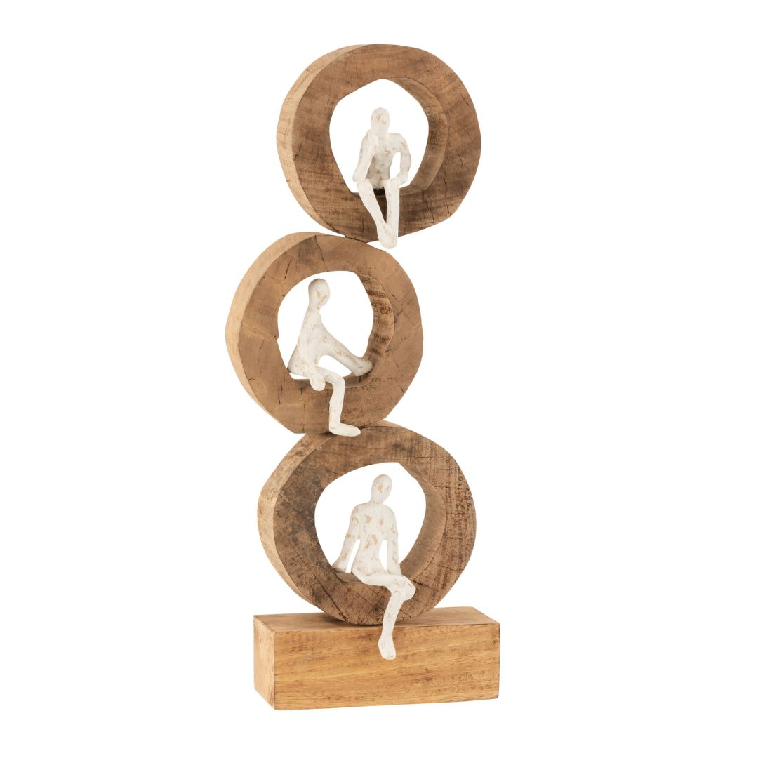 Figuur 3 Denkers Mangohout naturel/wit