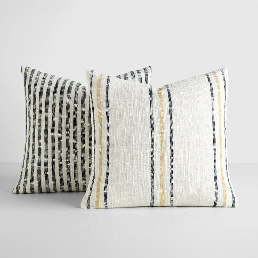 2-Pack Yarn-Dyed Bengal Stripe / Yarn-Dyed Framed Stripe Décor Throw Pillows (Sale)