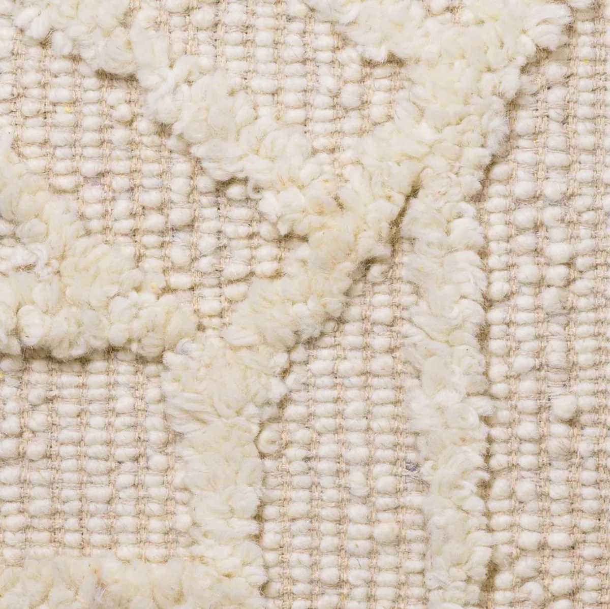 Luxury cushion ivory 60 x 60 cm - Handwoven decorative wool cushion - Square decorative cushion - Living room decoration - Luxury decorative accessories - Luxury quality