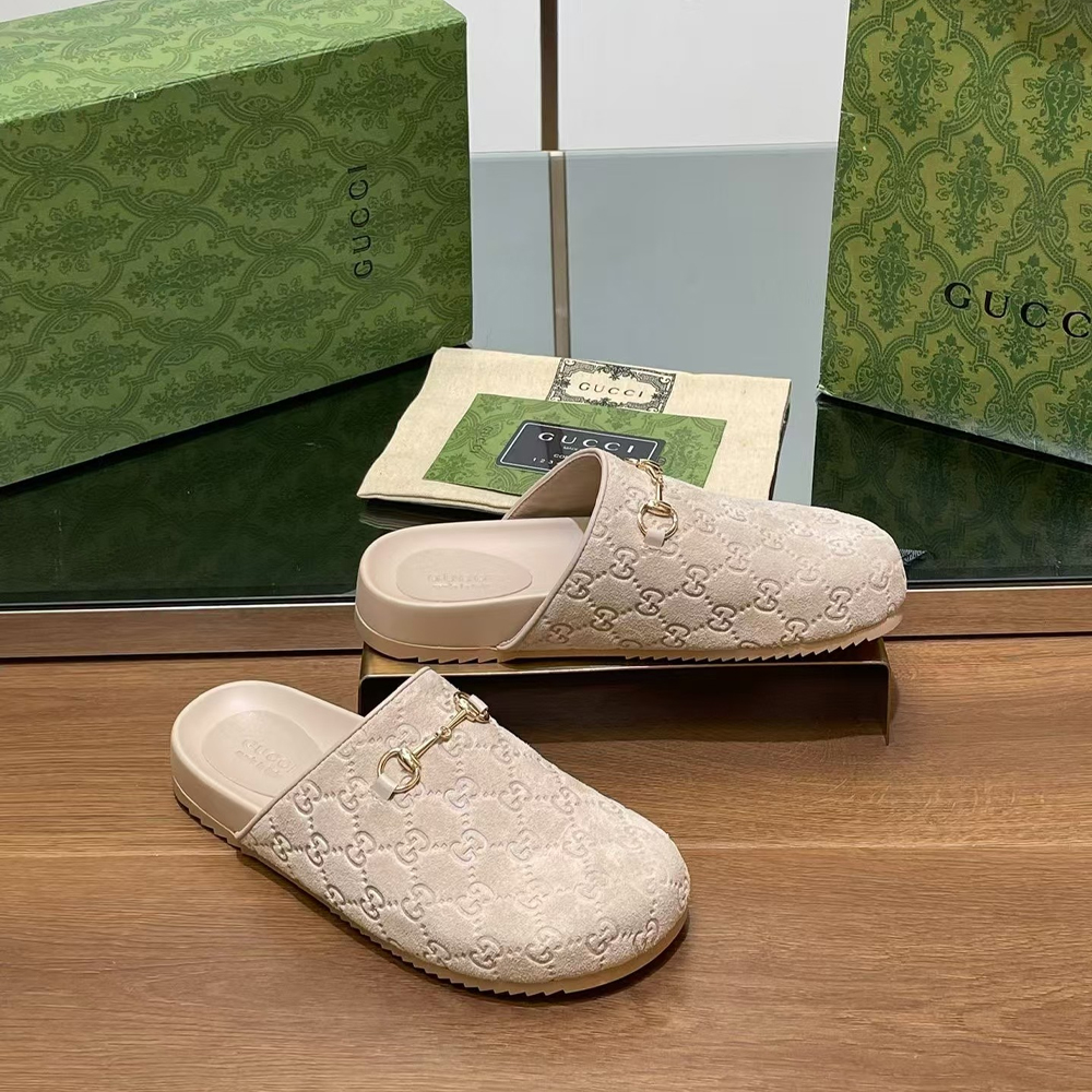 Gucci Horsebit GG suede mules (Replica) - Sneaker Replica Workshop
