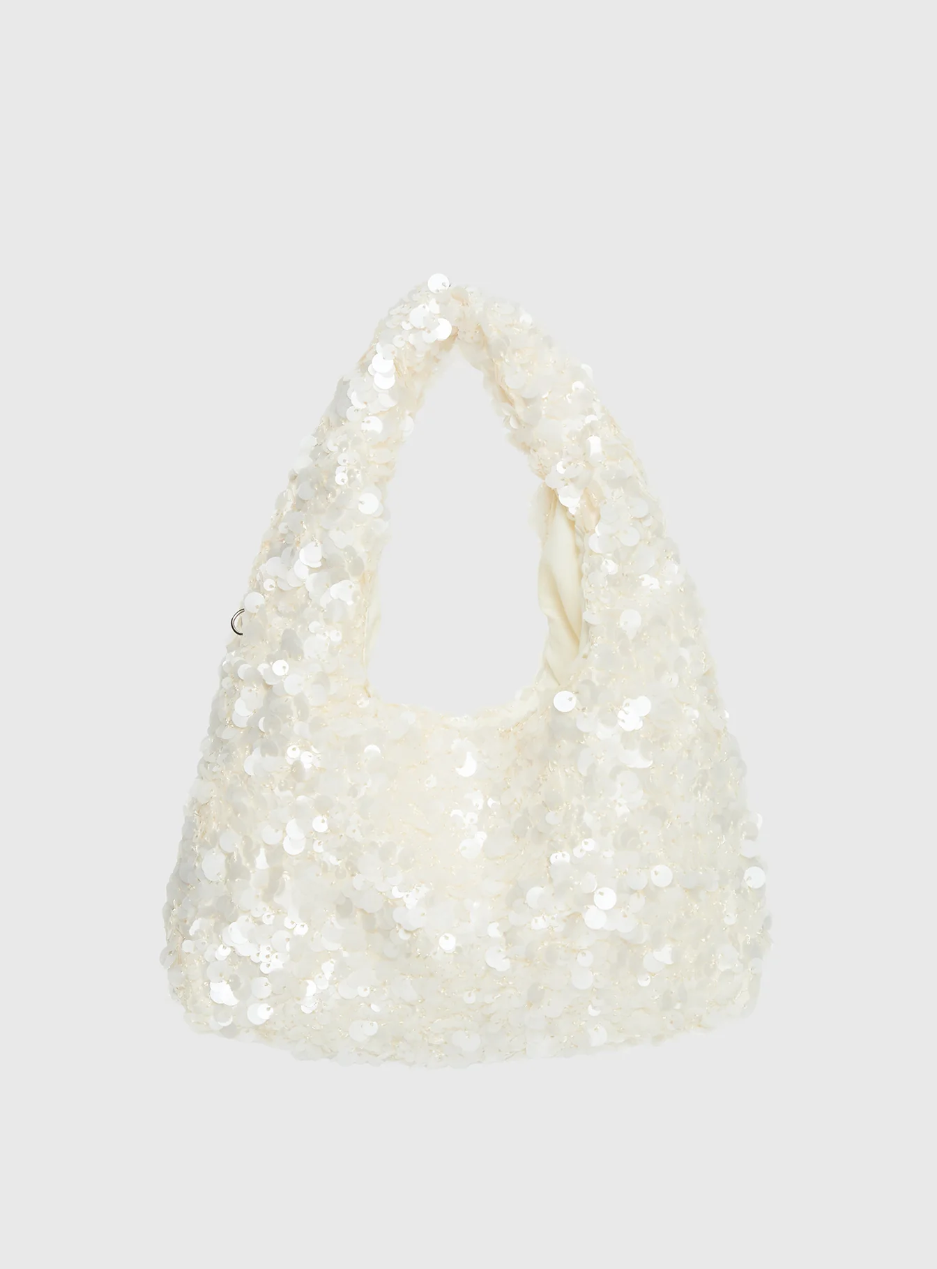 Midnights Sequin Shoulder Bag White