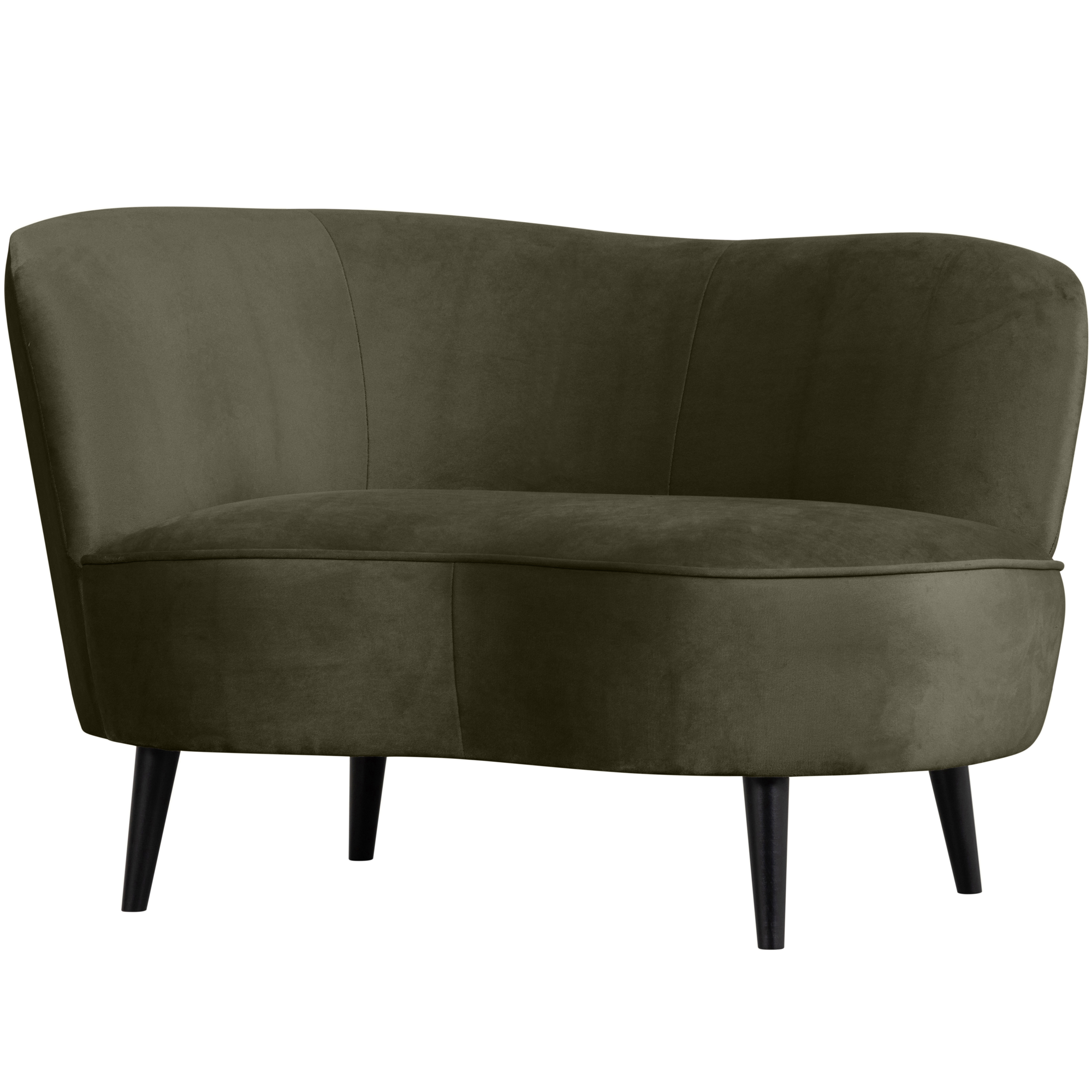 Lounge fauteuil Sara Sara Lounge Fauteuil Links - Fluweel - Warm groen