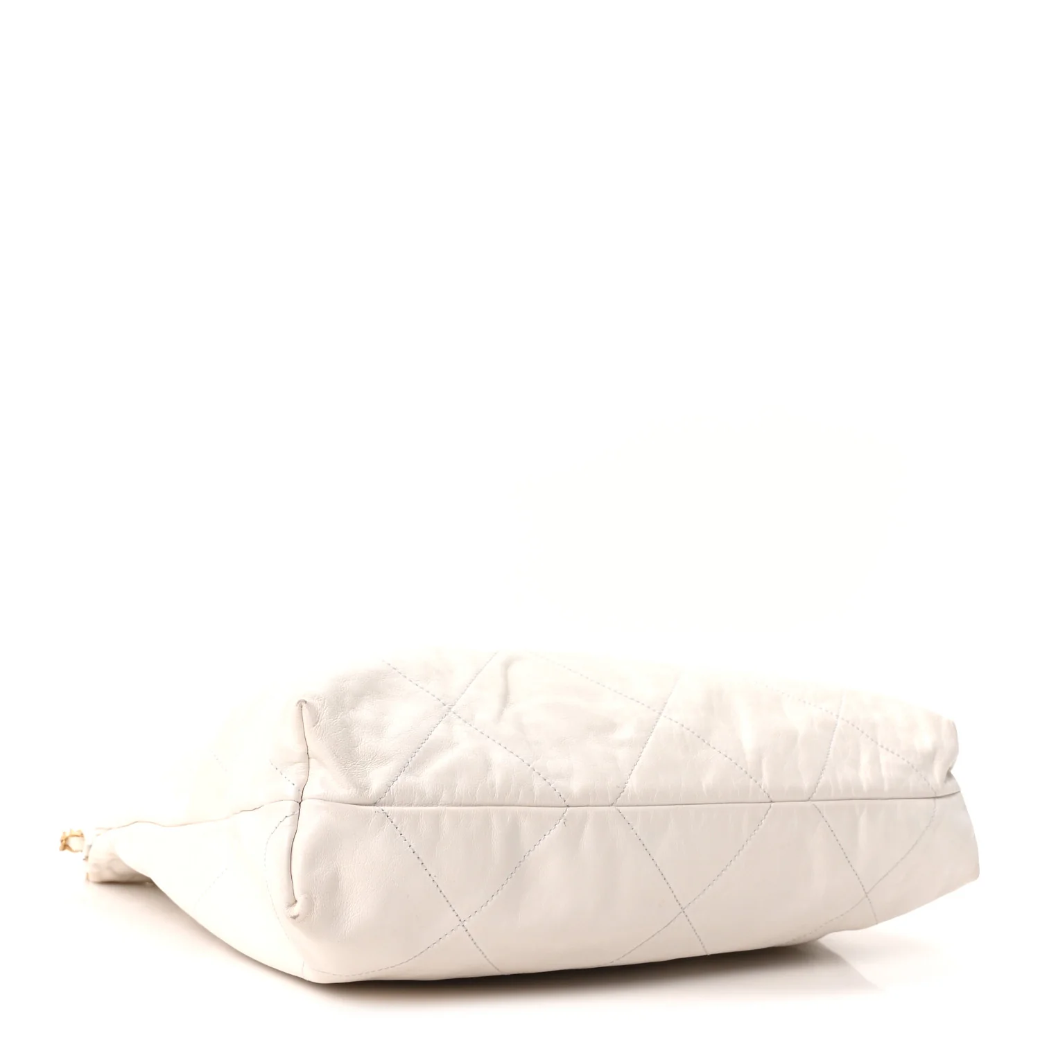 Shiny Calfskin Quilted Chanel 22 White - Top Club