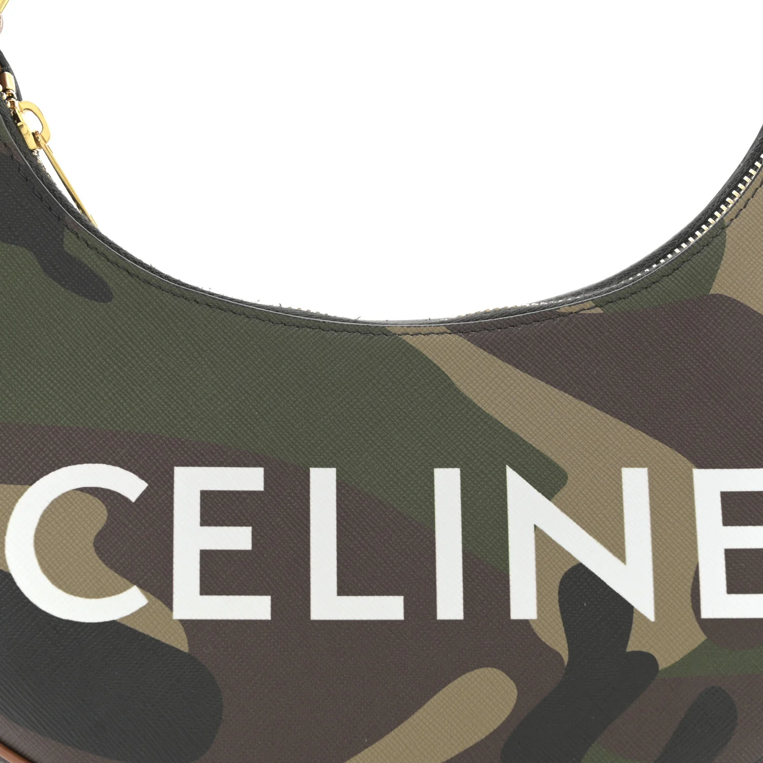 Canvas Calfskin Camouflage Ava Logo Triomphe Shoulder Bag Khaki - Top Club