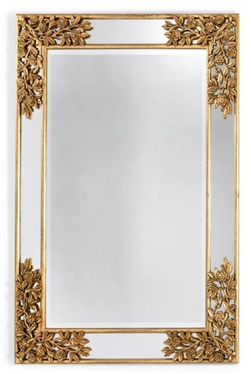 Luxury Baroque Mirror Antique Gold - Magnificent Baroque Style Solid Wood Wall Mirror - Luxury Furniture in Baroque Style - Made in Italy - Baroque Interior