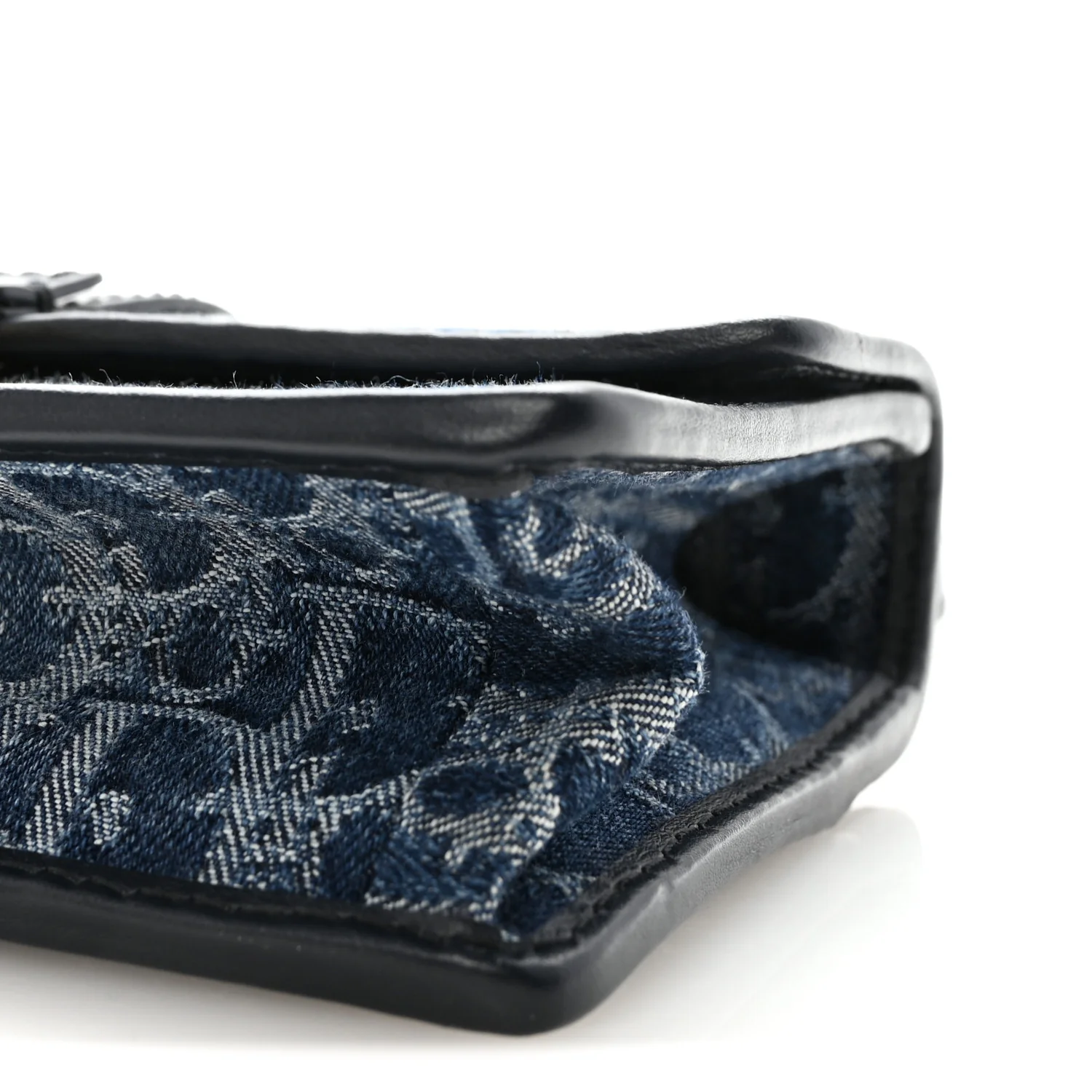 Denim Oblique 30 Montaigne East West Chain Flap Bag - Top Club
