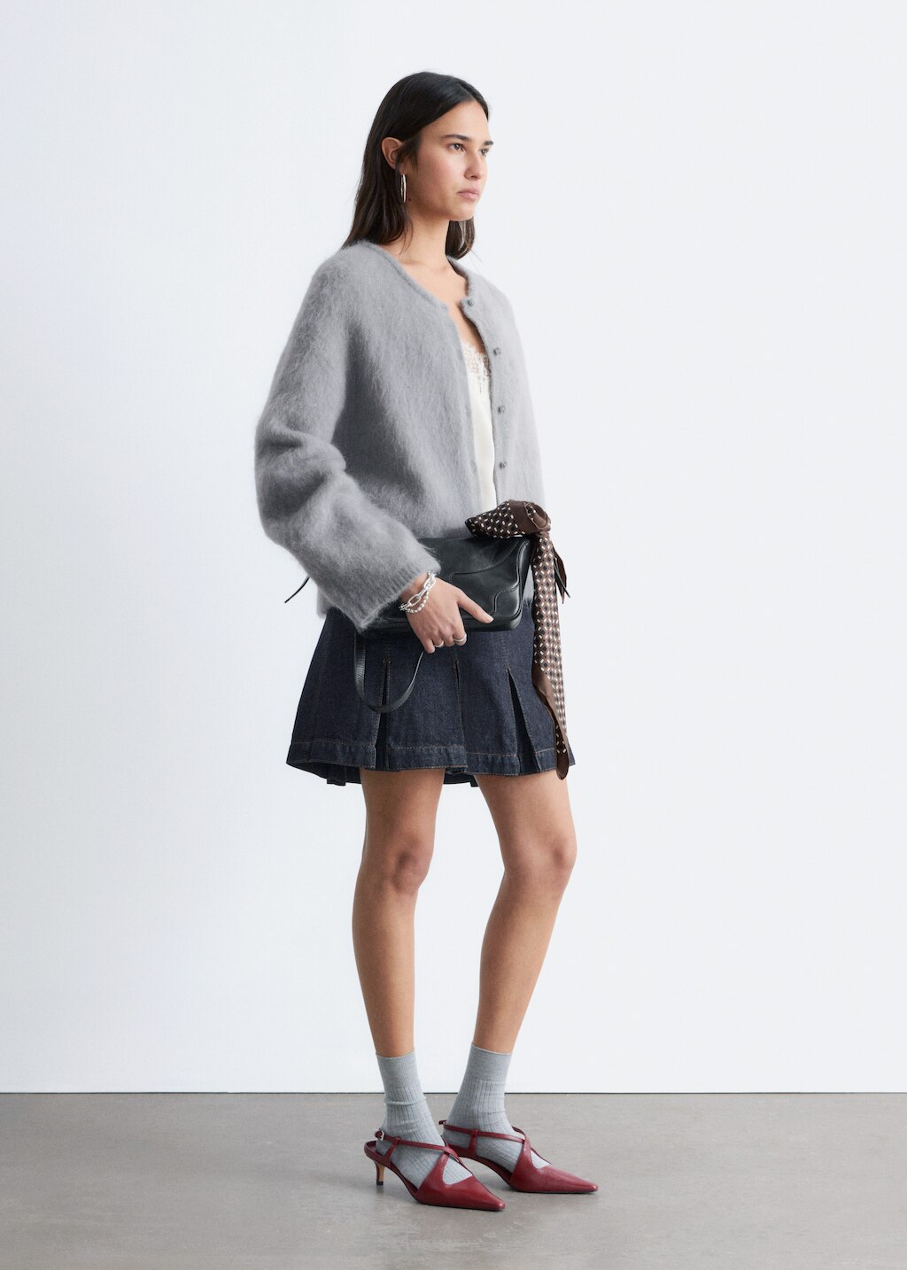 & Other Stories BRUSHED MOHAIR-BLEND CARDIGAN