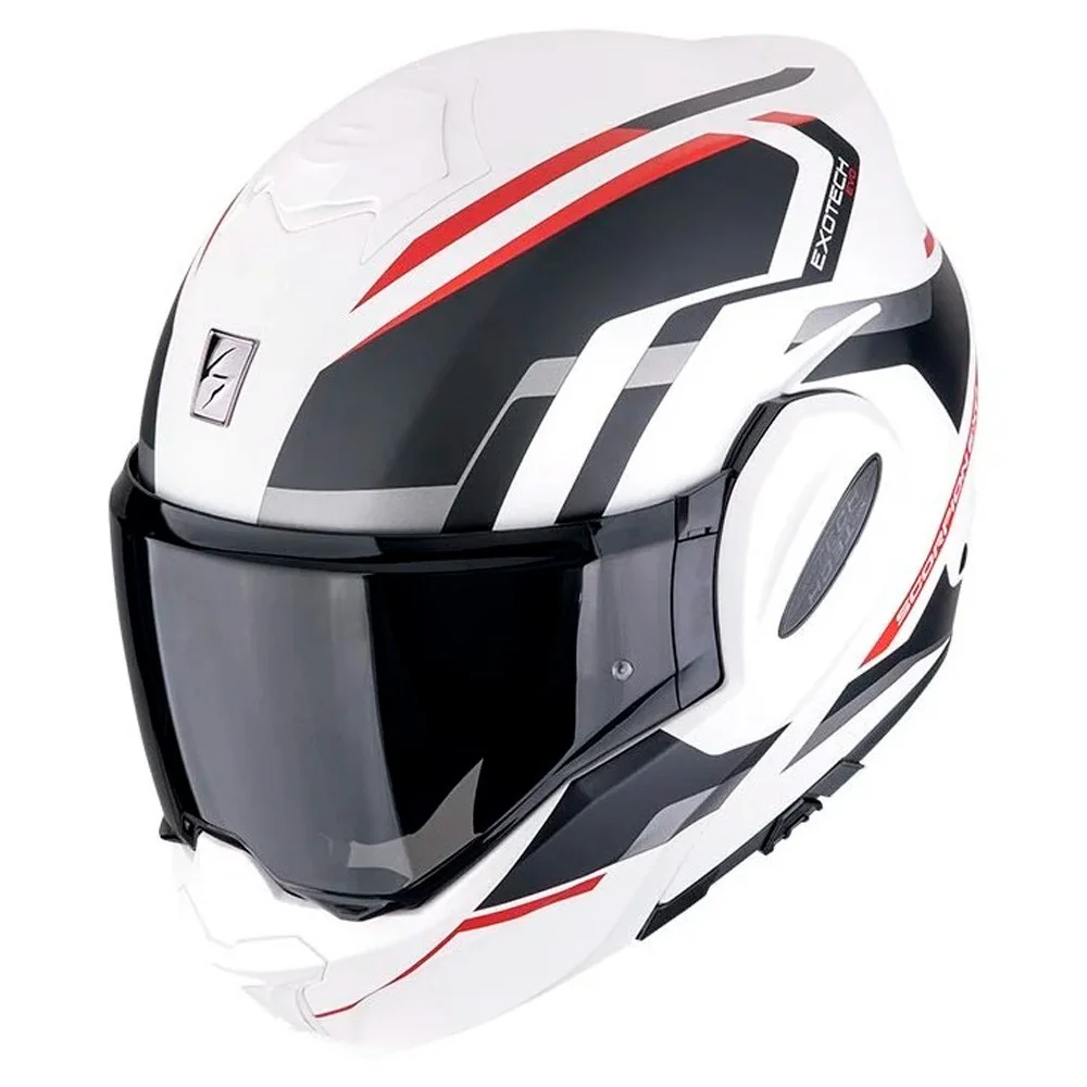 SCORPION EXO TECH EVO FURIO HELMET - WHITE / BLACK / RED