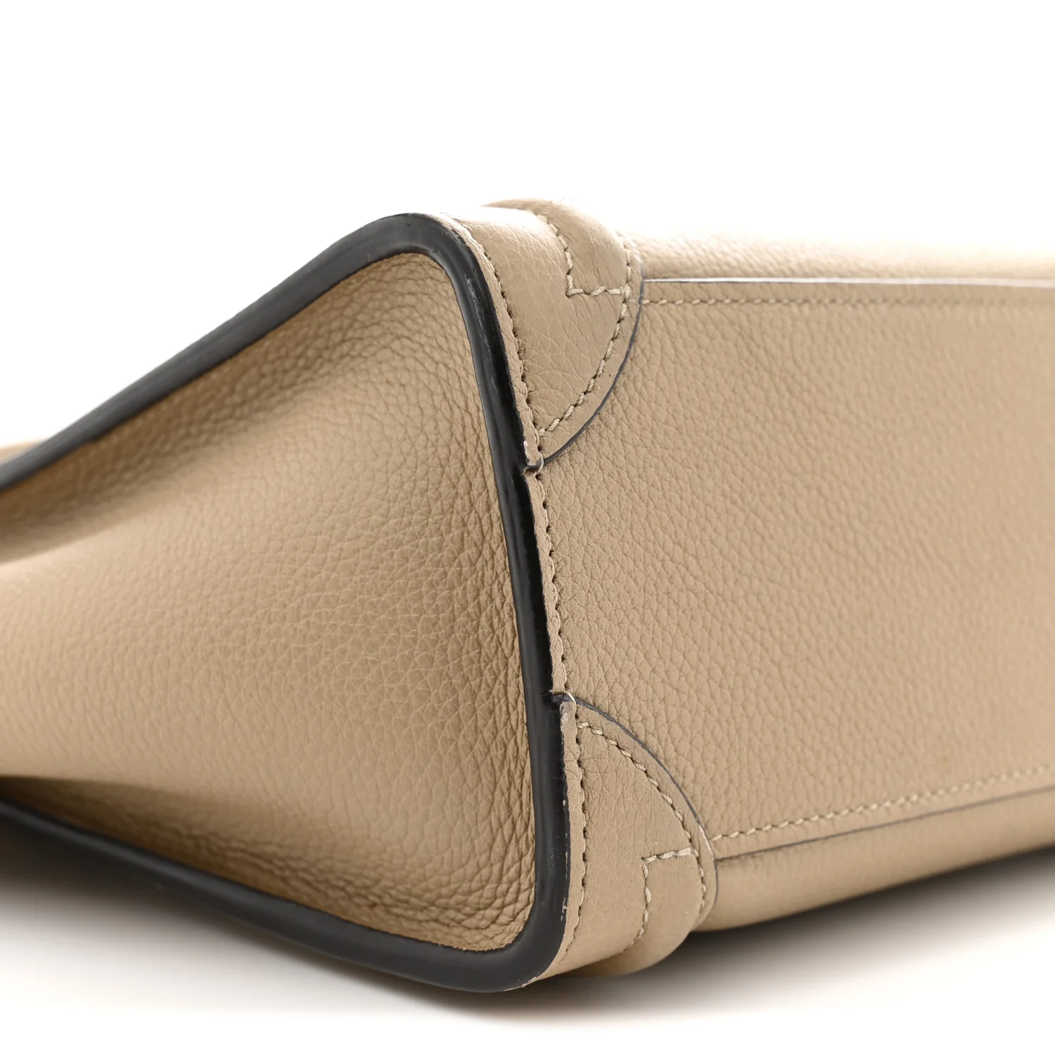 Drummed Calfskin Nano Luggage Dune - Top Club