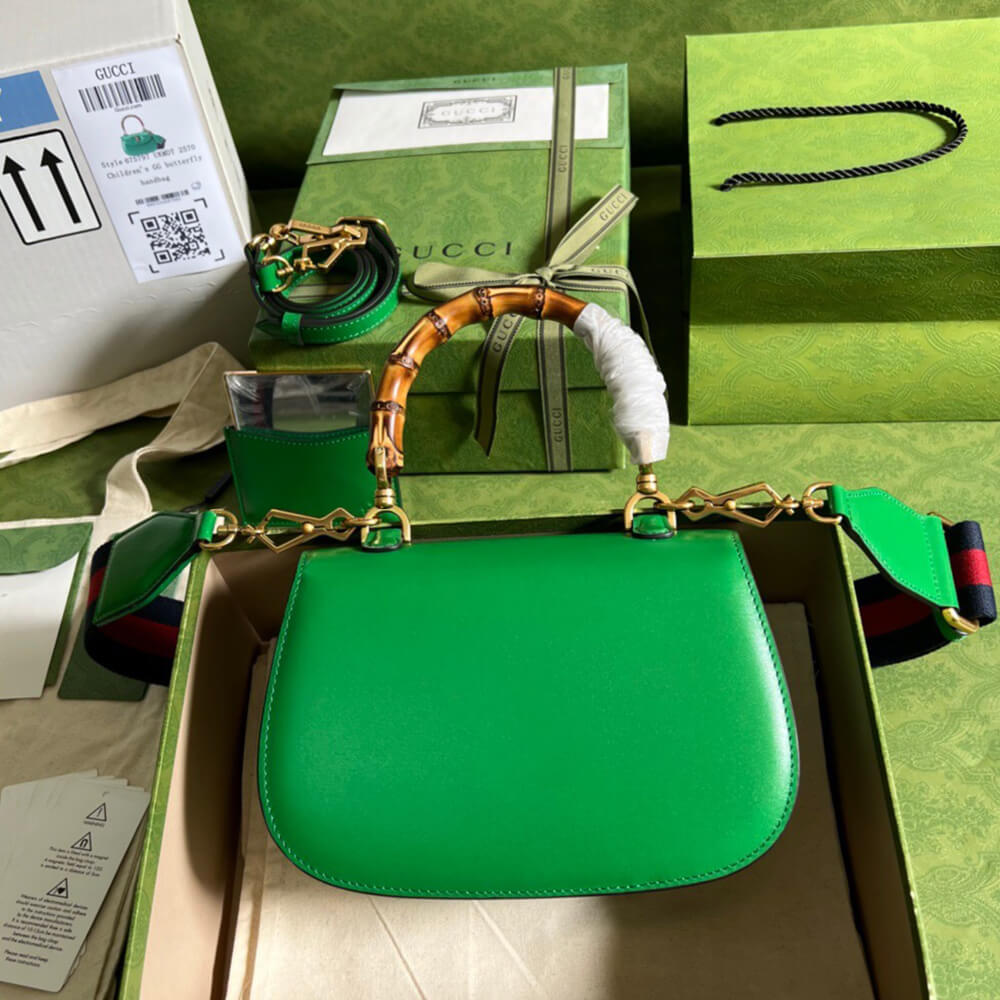 GUCCI BAMBOO 1947 JUMBO GG SMALL TOP HANDLE BAG - Top Club