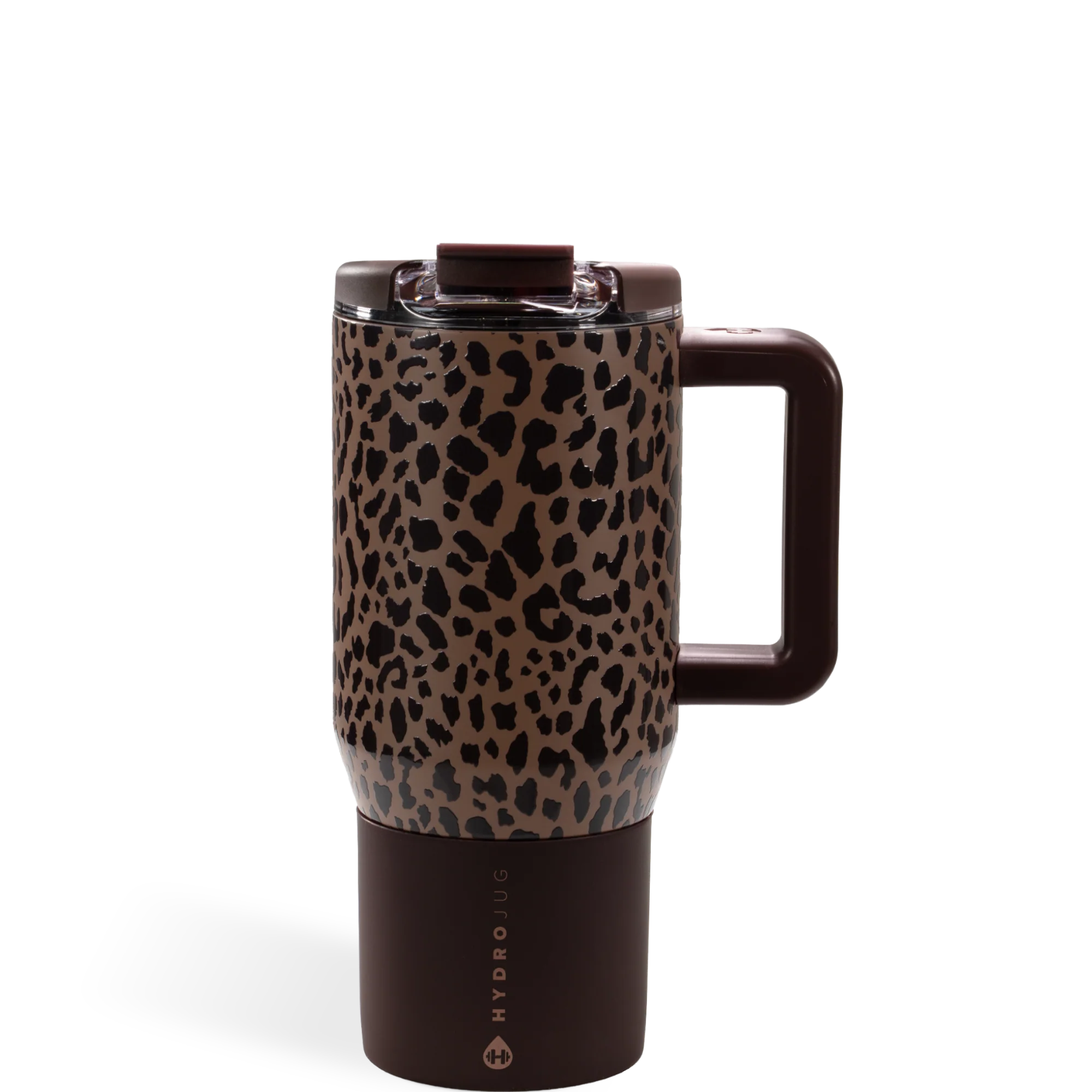 Coffee Traveler FreeSip® Stainless Steel Water Bottle - Brown Leopard