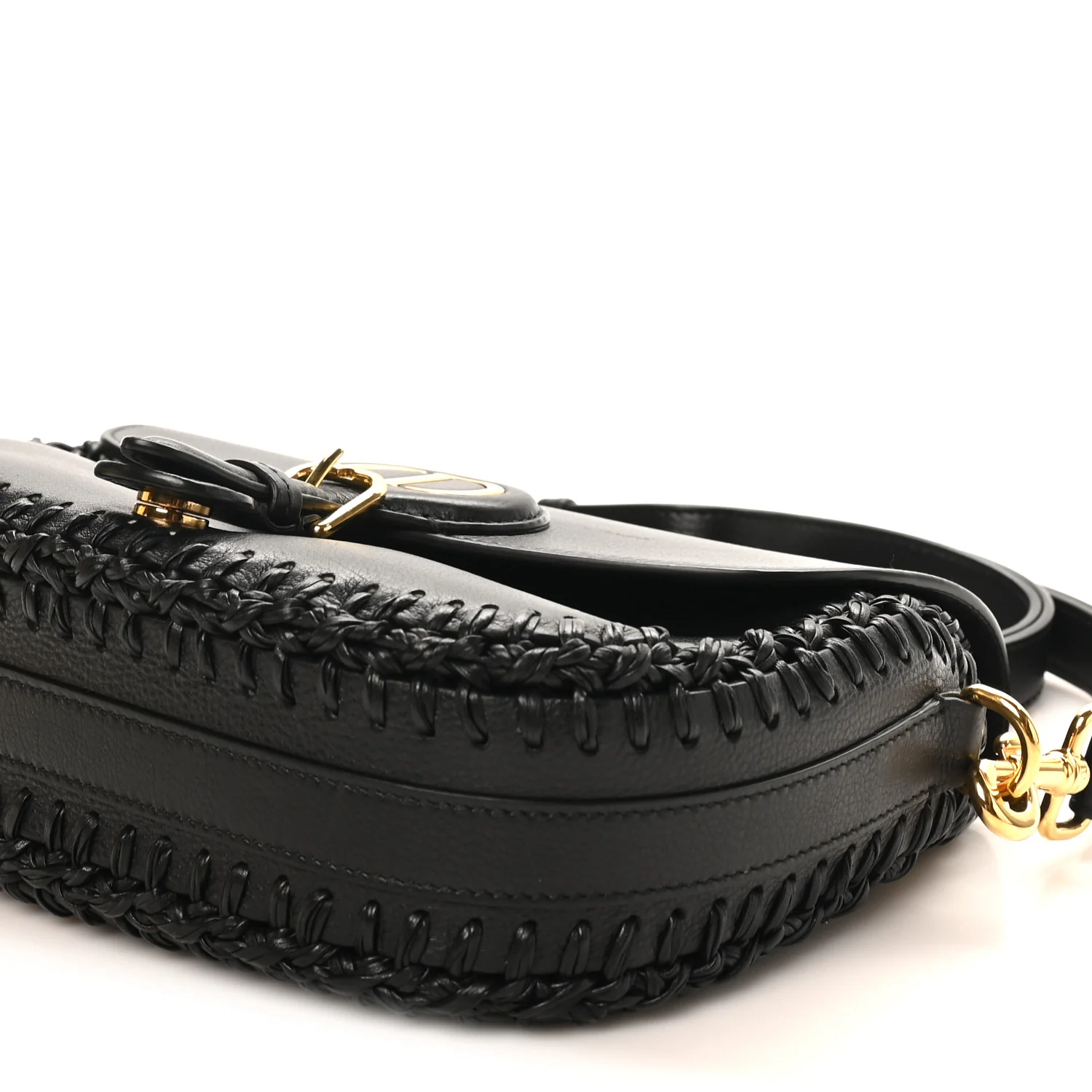 Grained Calfskin Medium Whipstitched Bobby Bag Black - Top Club