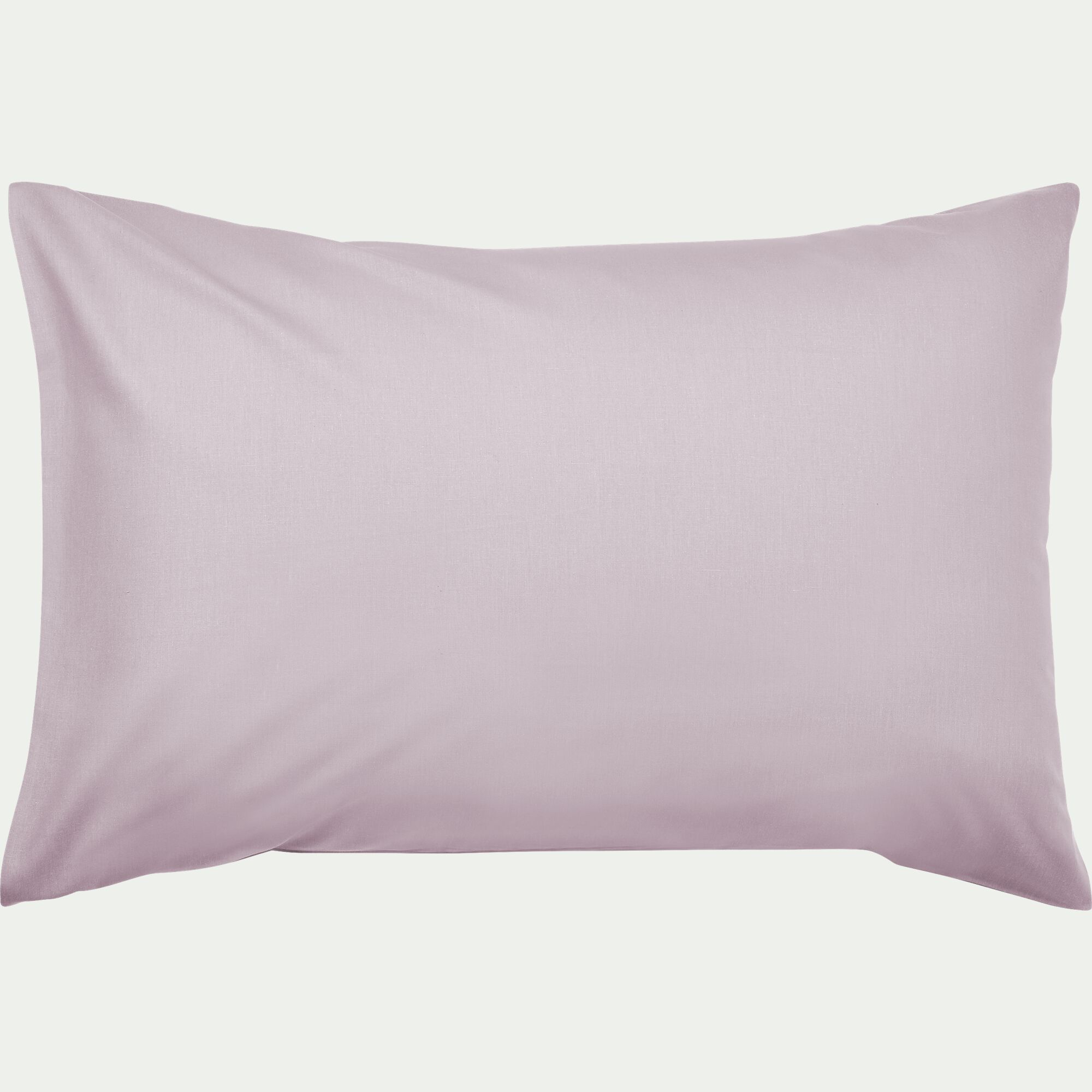 EOLI - Lot de 2 taies d'oreiller en coton 50x70cm - rose parme