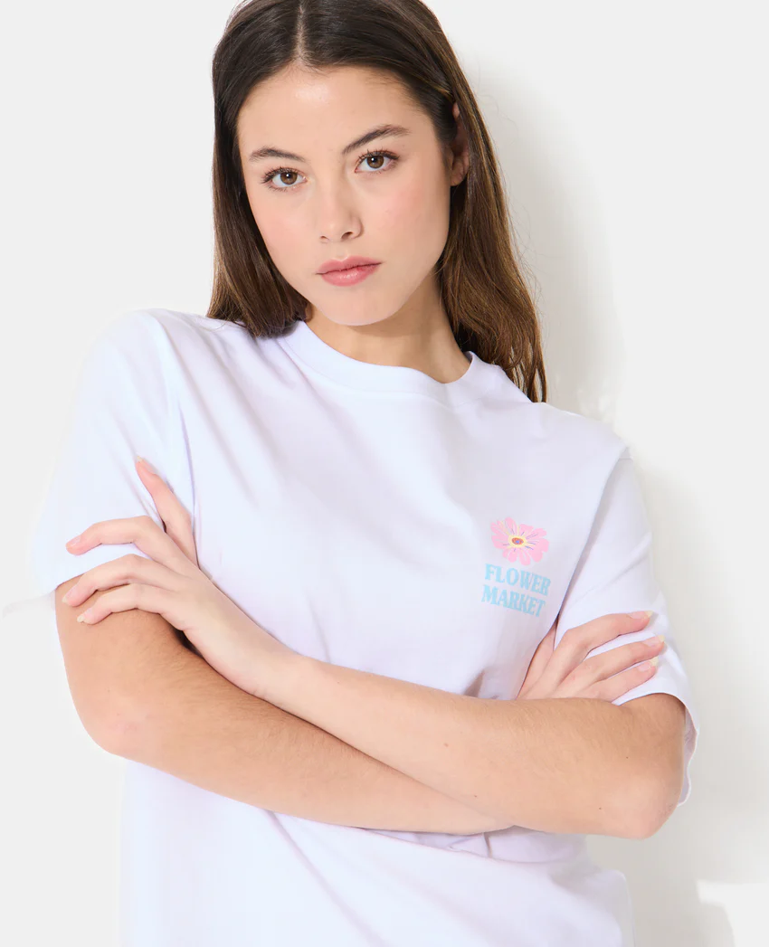 Pimkie T-shirt oversize avec print poitrine et dos