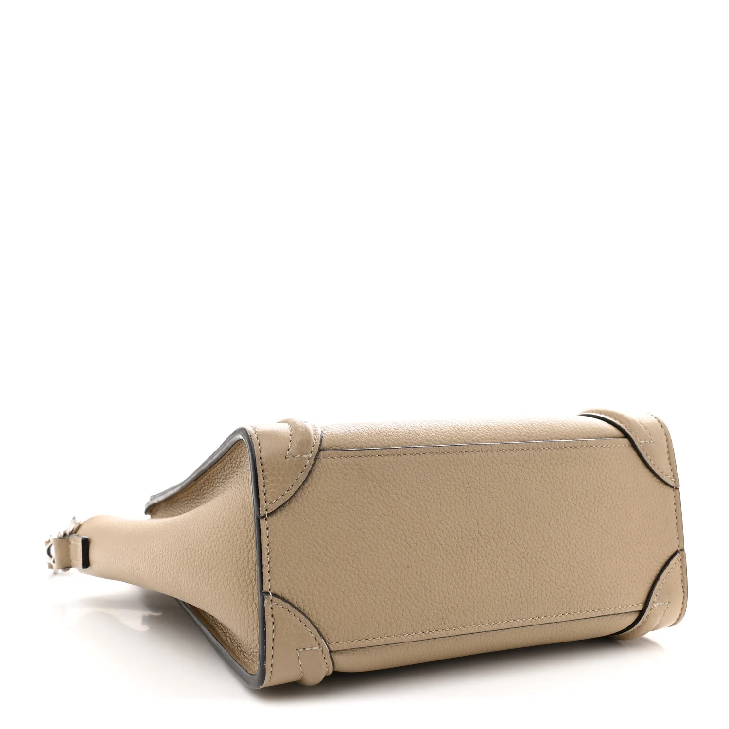 Drummed Calfskin Nano Luggage Dune - Top Club