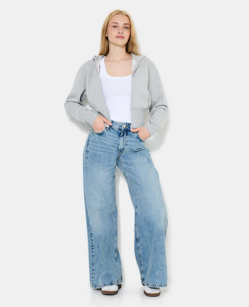 Pimkie Sweat court zippé avec capuche