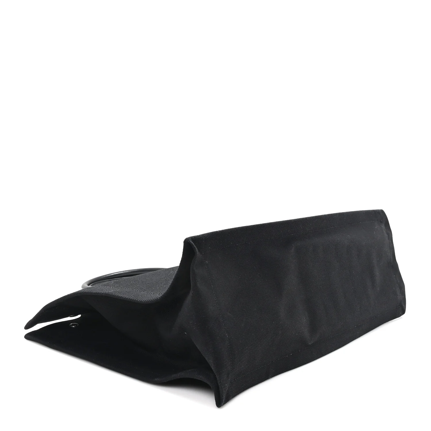 Linen Calfskin Rive Gauche Tote Black - Top Club