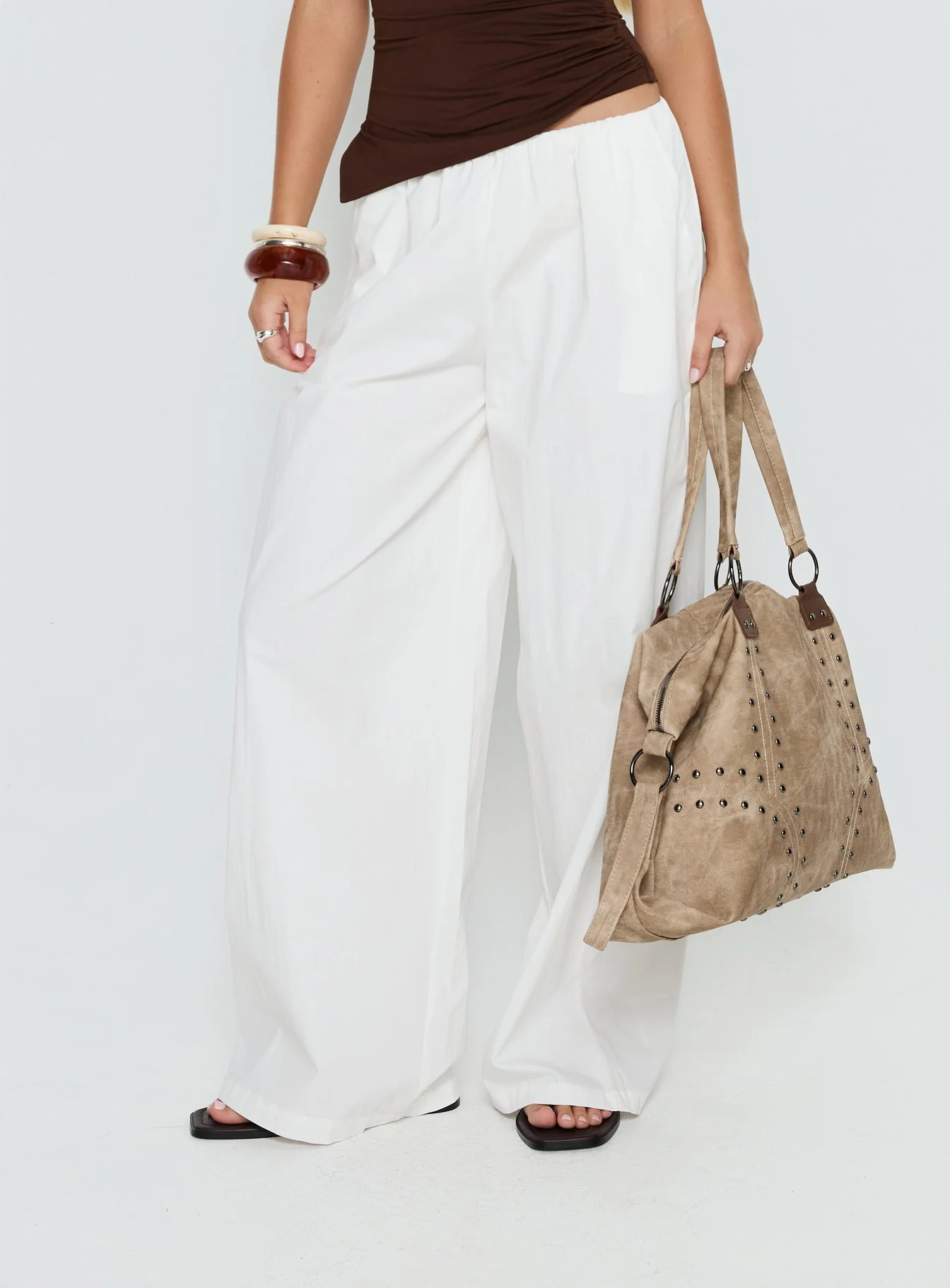 Lunea Concealed Waistband Pants White