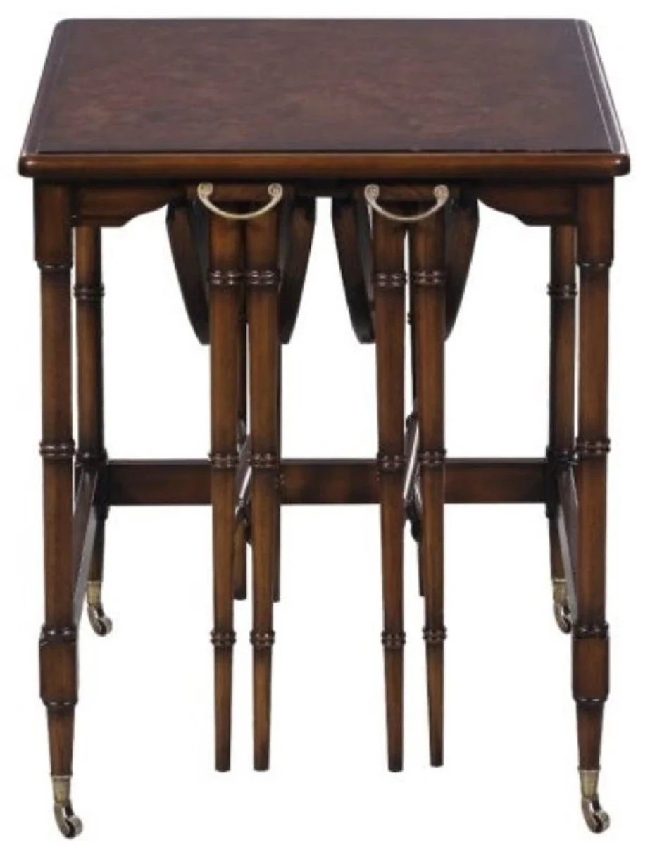 Luxury side table set brown / dark brown 48 x 48 x H. 59 cm - Hotel Furniture