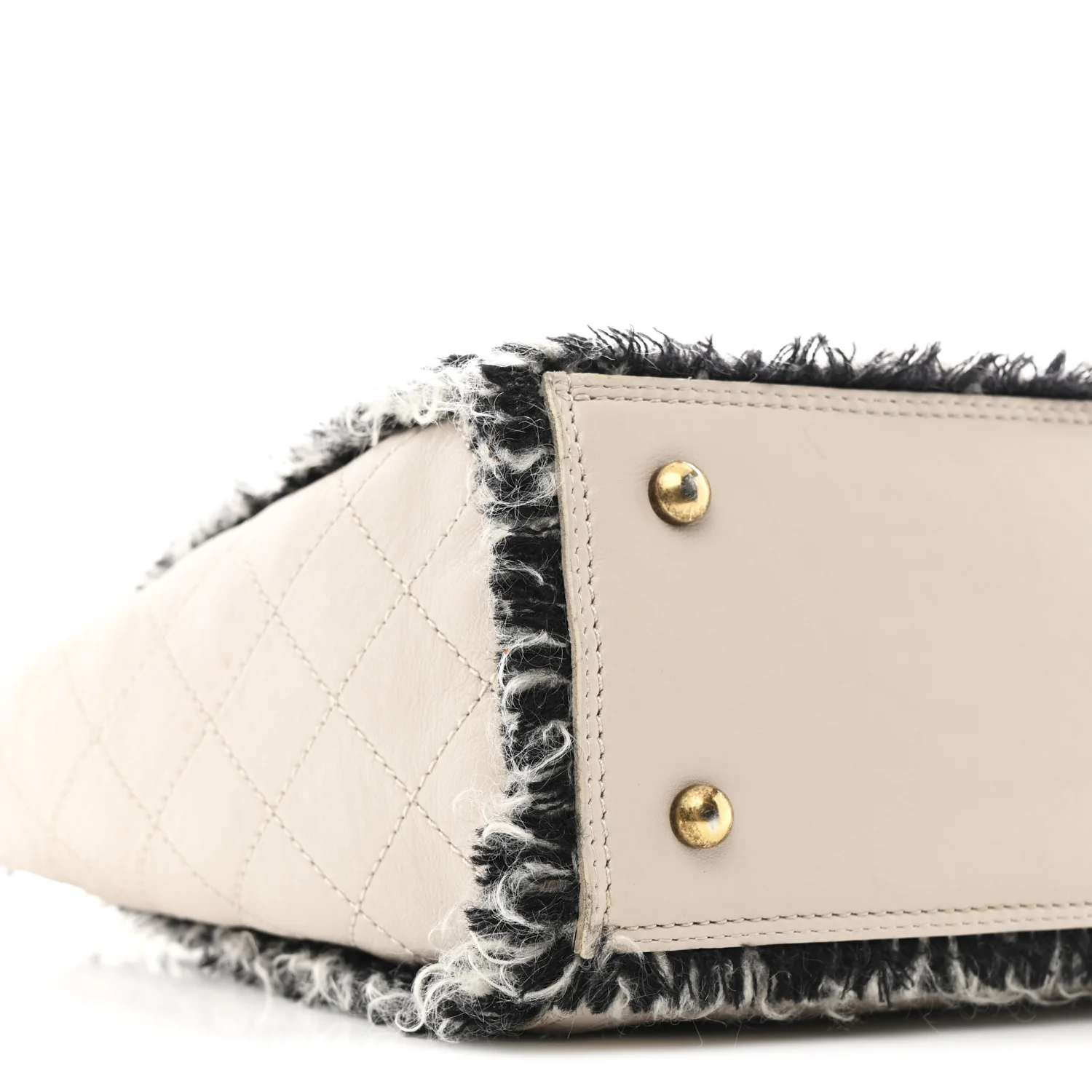 Tweed Calfskin Tweedy Shopping Tote Beige - Top Club