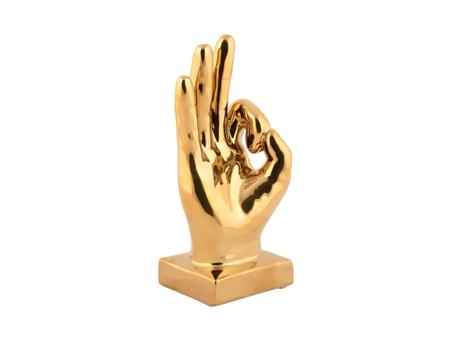 Statue Perfecto ceramic gold plated