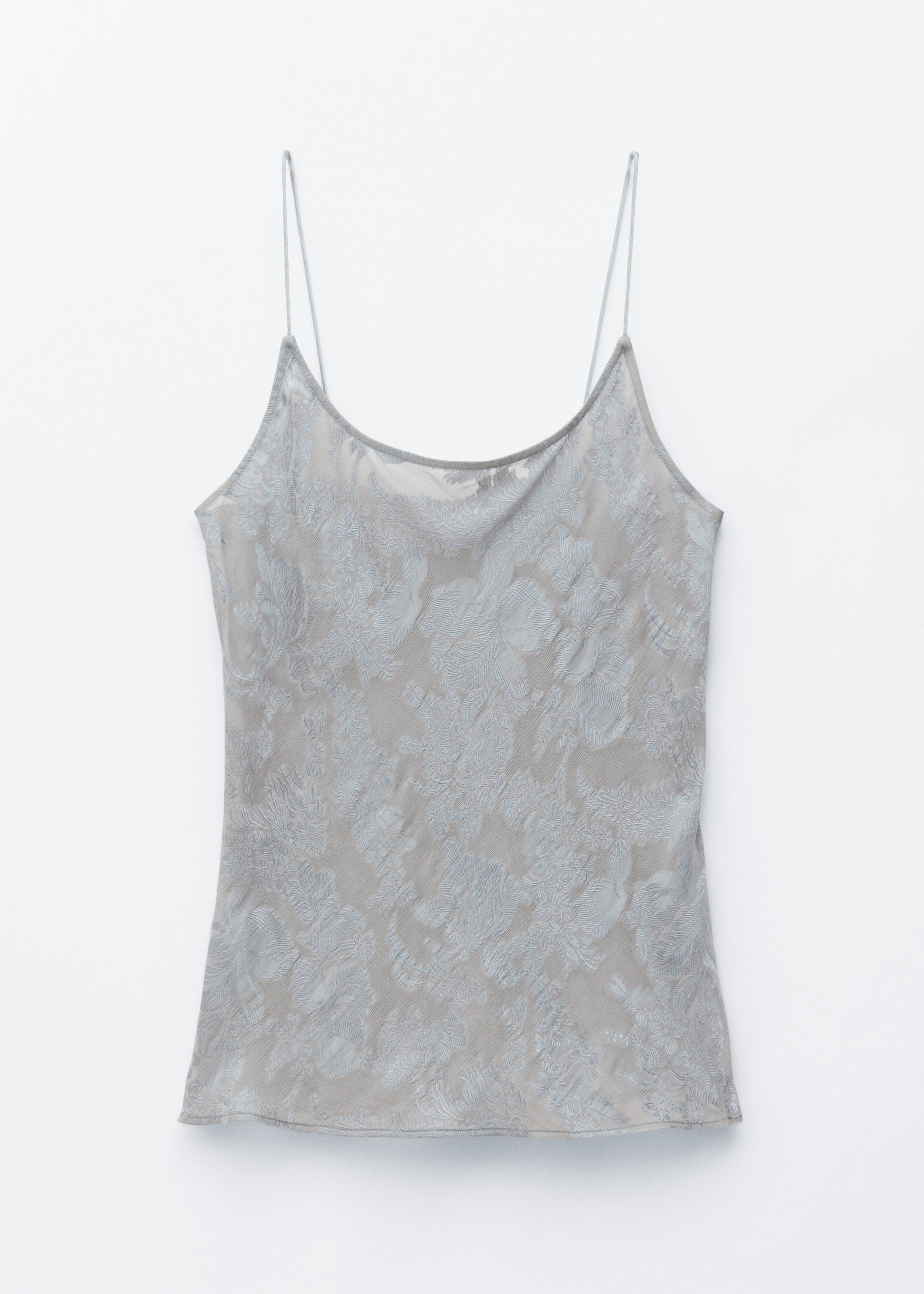 & Other Stories SHEER SATIN JACQUARD CAMISOLE