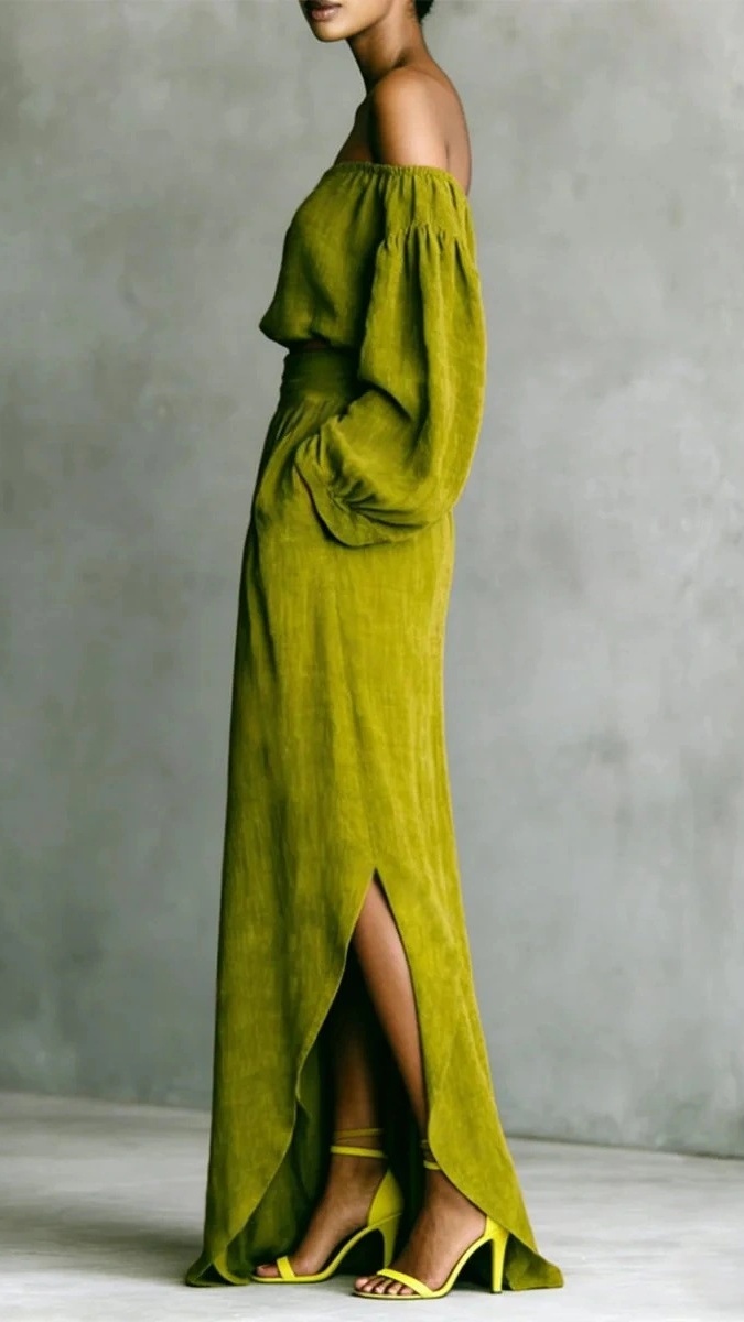 Women's casual off-shoulder top and asymmetrical skirt two-piece set - Nordfashionstorm - Women's Clothing, Fashion for You - Nordfashionstorm.com